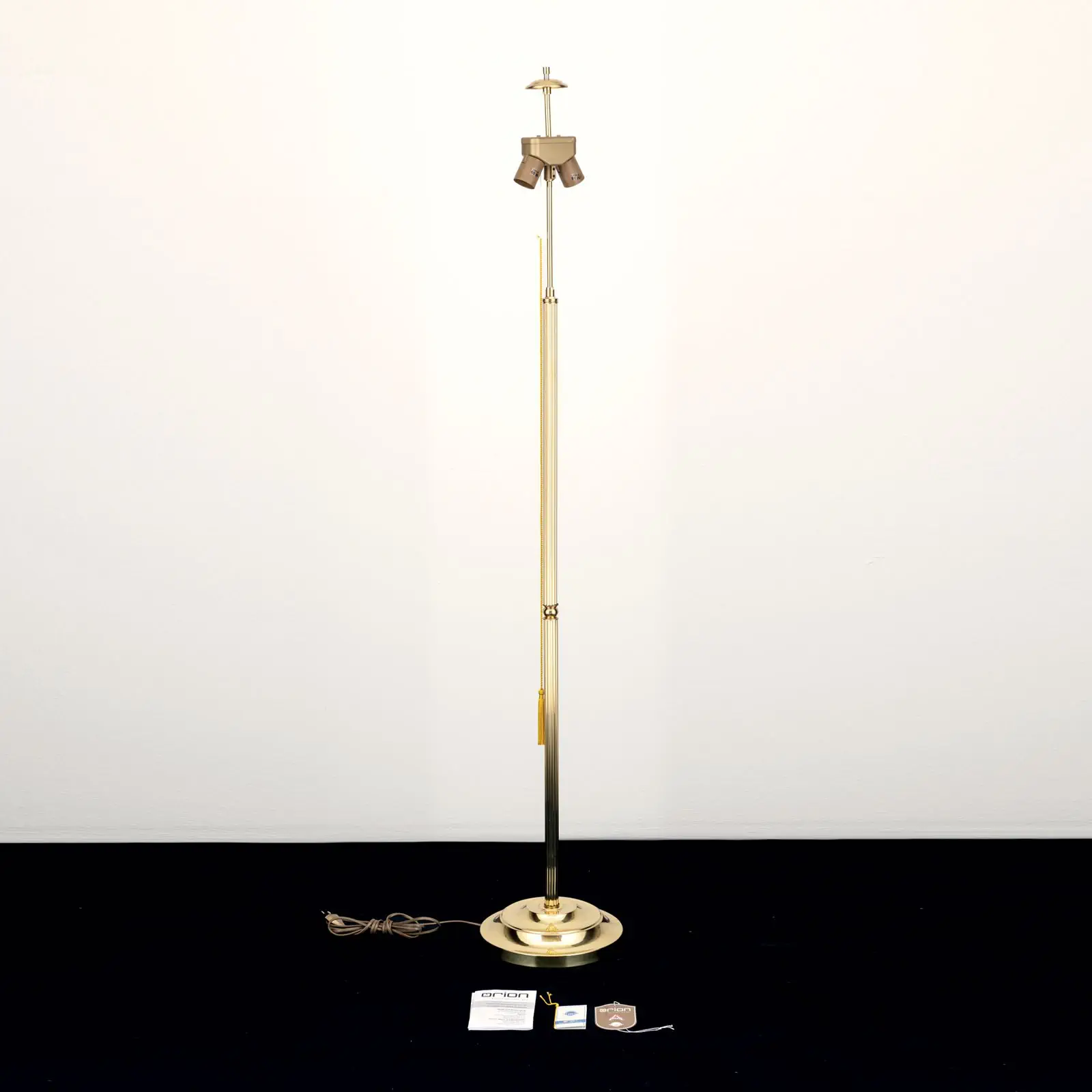 Podna lampa, sjajni mesing, bez abažura, 155,5 cm - 8