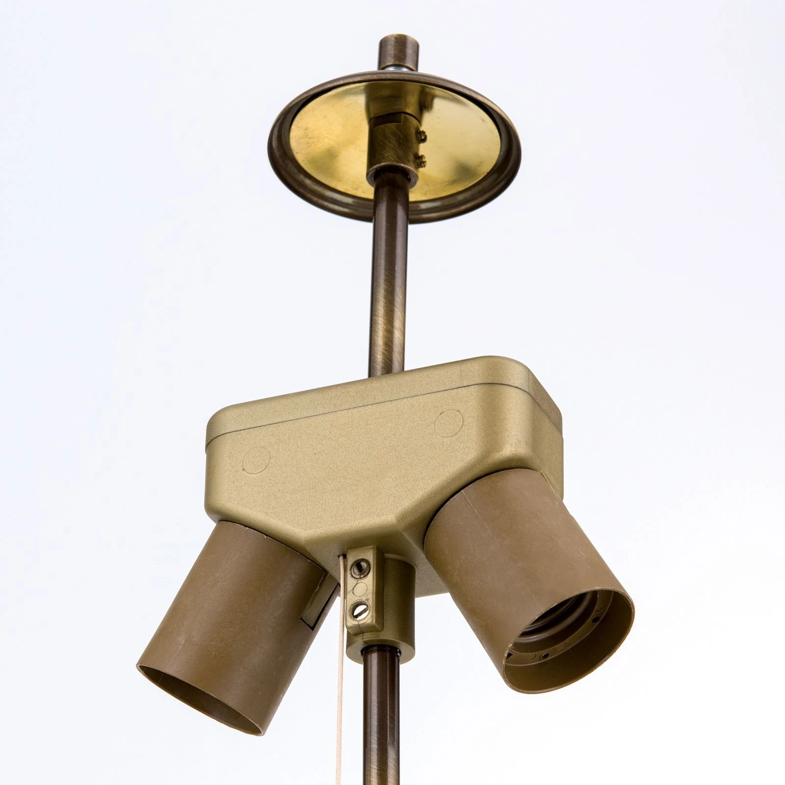 Podna lampa bez abažura, sjajni mesing, visina 152 cm - 6