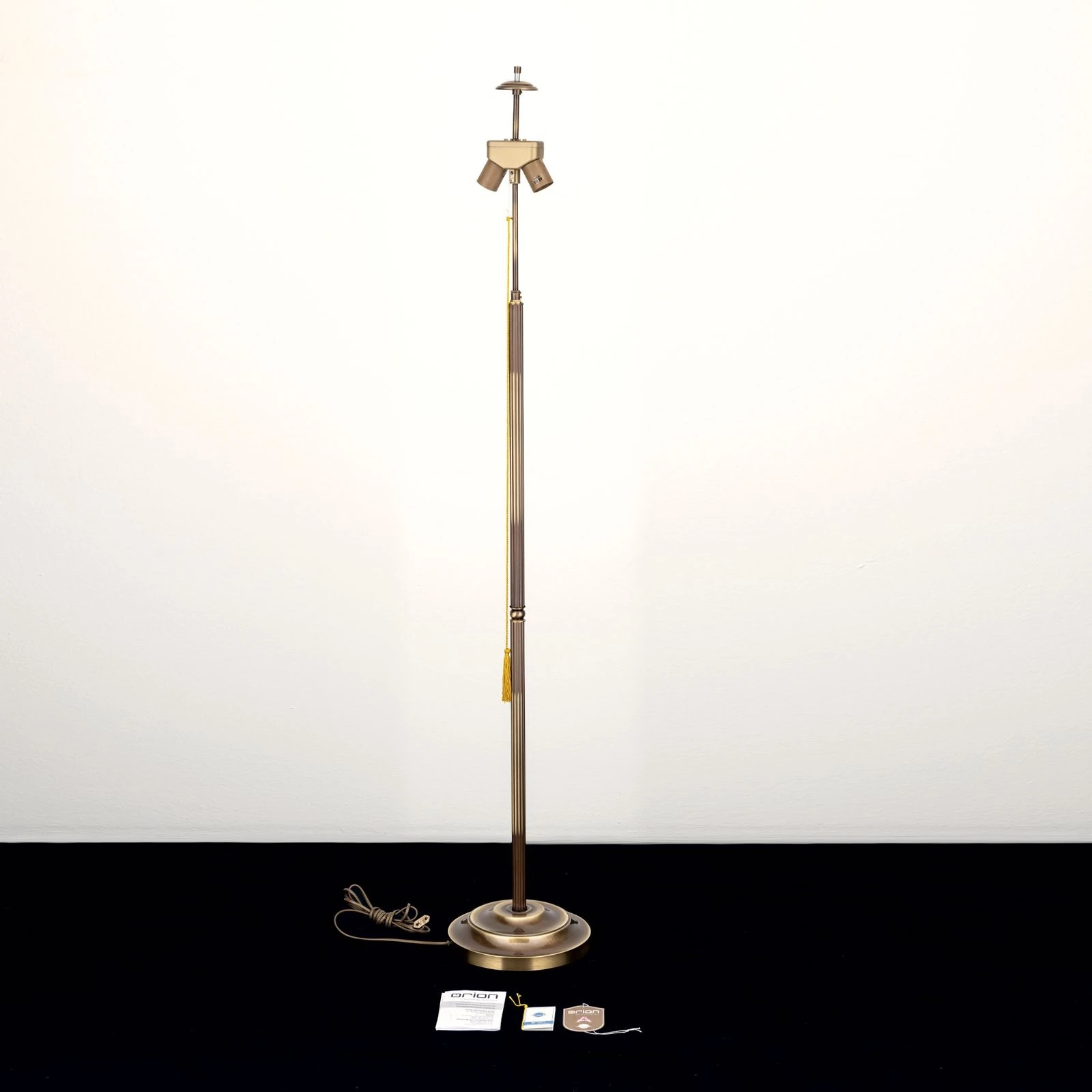 Podna lampa bez abažura, sjajni mesing, visina 152 cm - 8