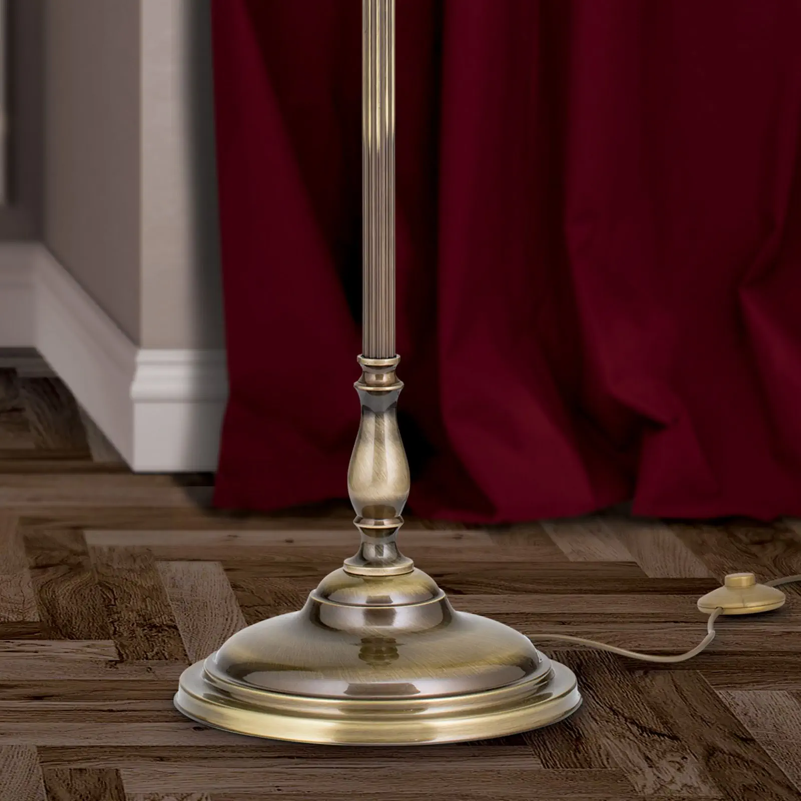 Podna lampa FLÄMISCH, 5 izvora svetla, patina - 5