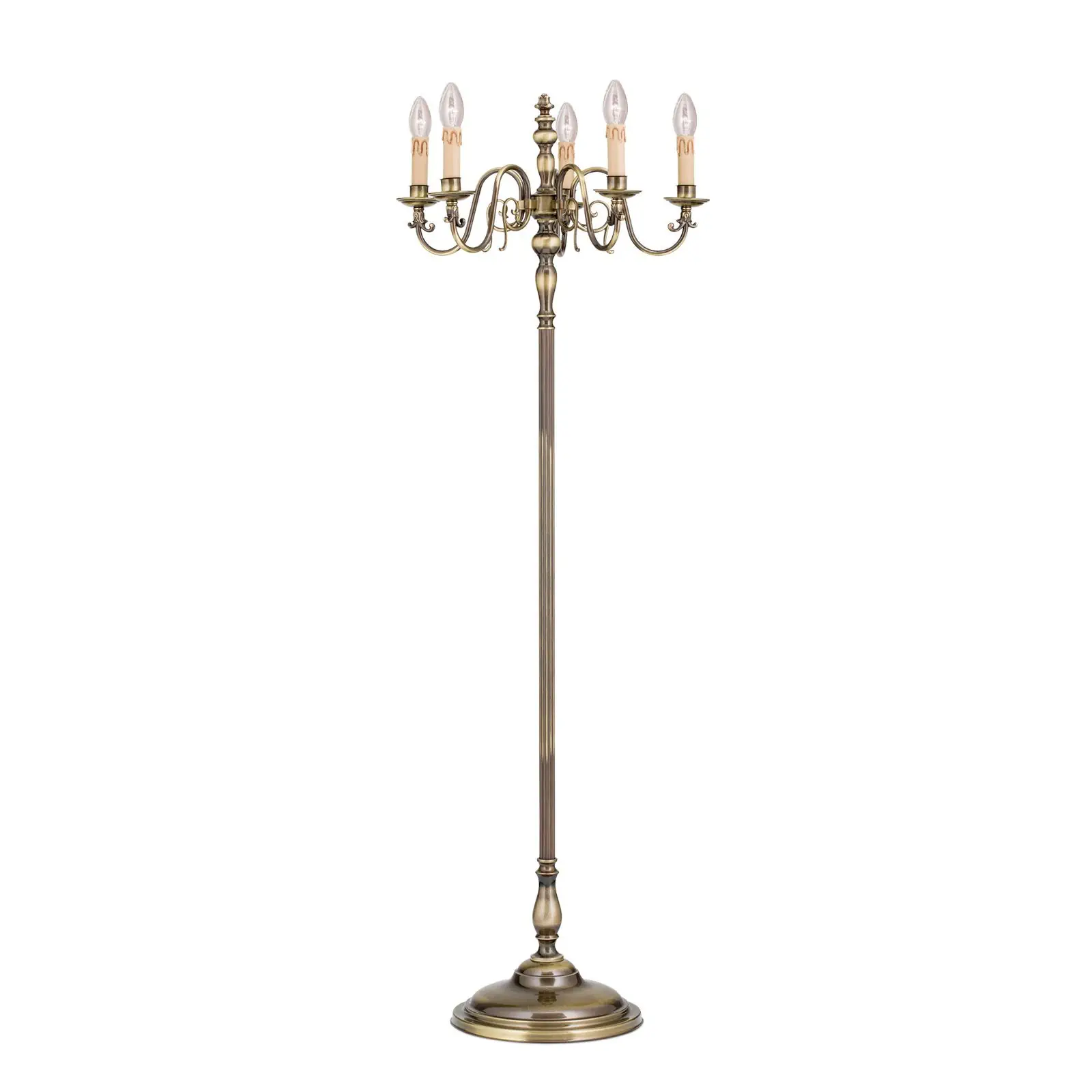 Podna lampa FLÄMISCH, 5 izvora svetla, patina - 6