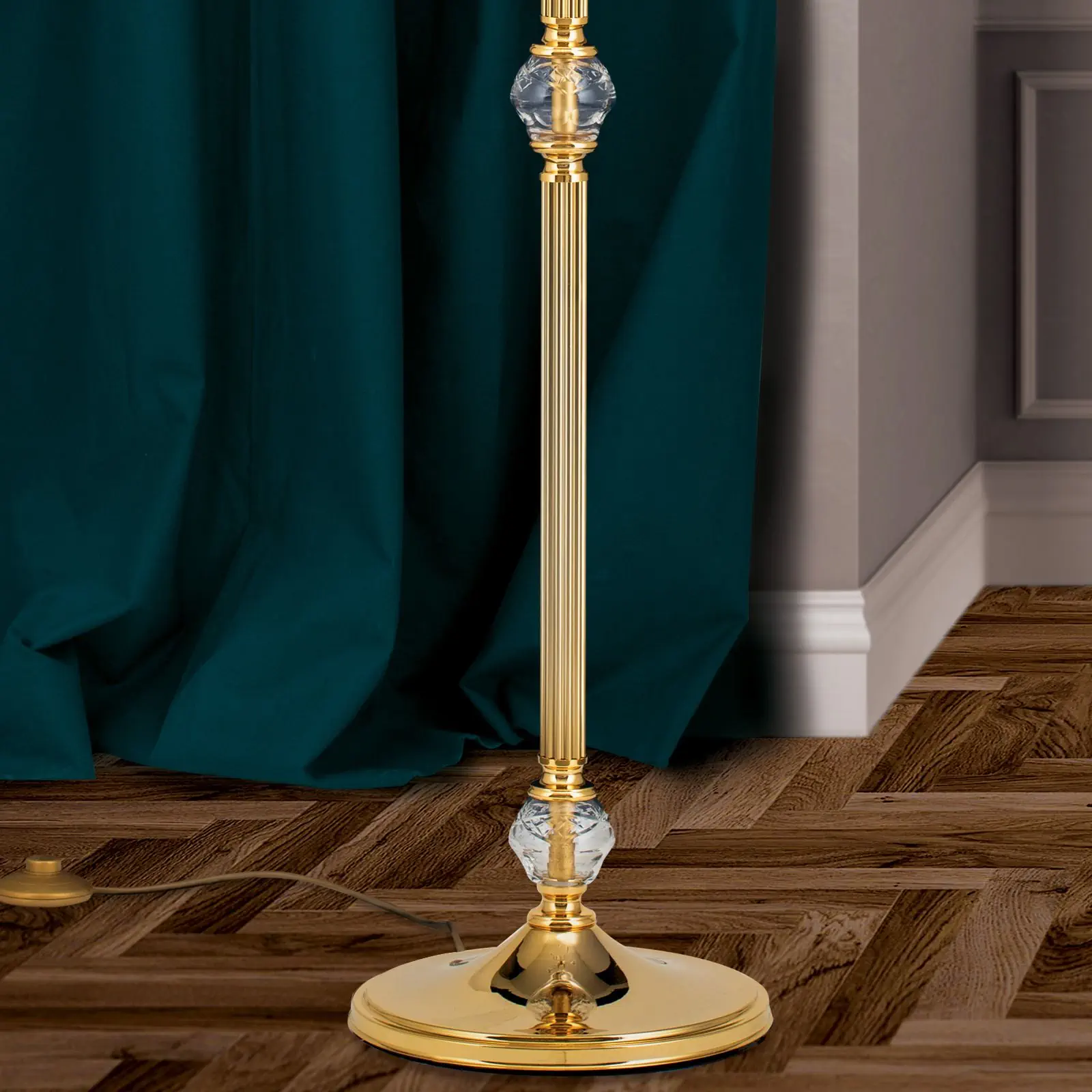 Podna lampa MARIA THERESIA, 9 izvora svetla, zlatna - 9