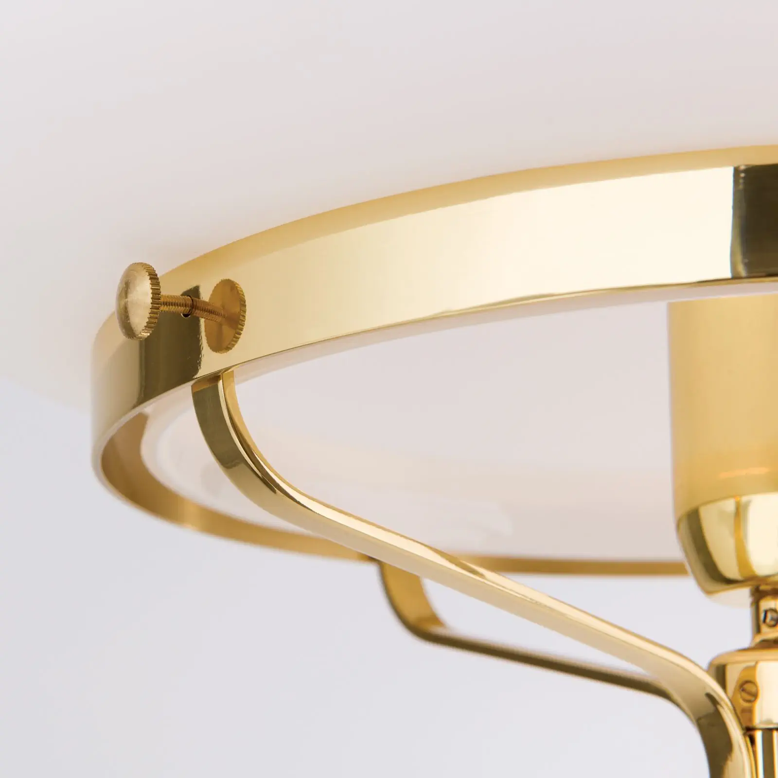 Podna lampa WIENER NOSTALGIE, sjajni mesing, sa opal mat staklom - 6