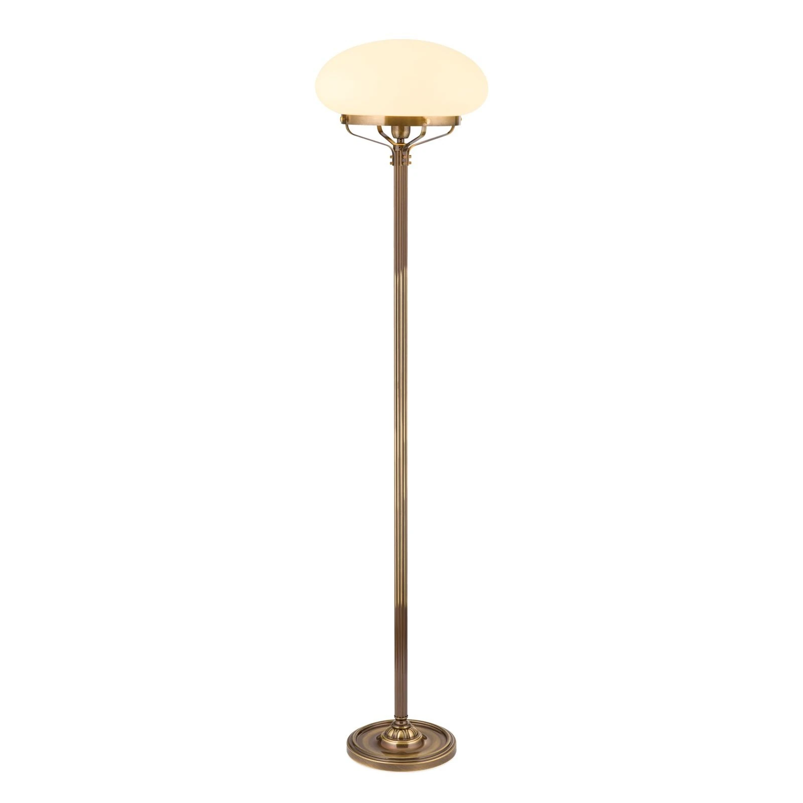 Podna lampa WIENER NOSTALGIE, antik mesing, opal mat staklo, sa stepenastim prekidačem - 4