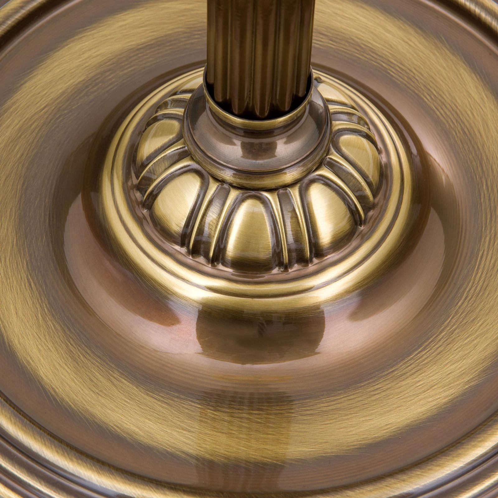 Podna lampa WIENER NOSTALGIE, antik mesing, opal mat staklo, sa stepenastim prekidačem - 5