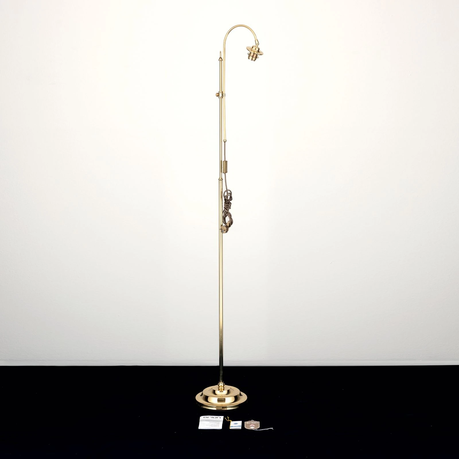 Podna lampa bez abažura, mesing, visina 168,5 cm - 8