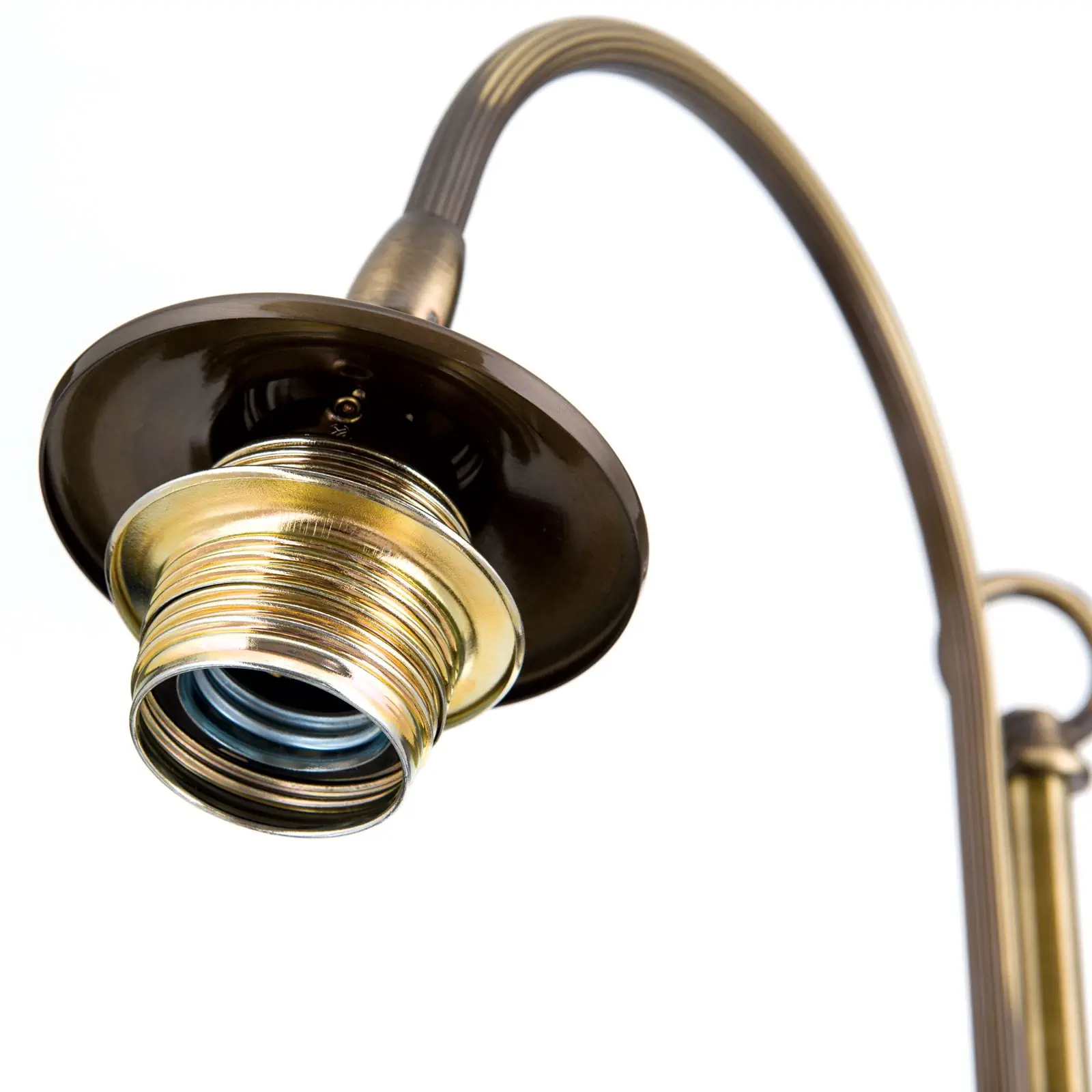 Podna lampa, patina, bez abažura, 168,5 cm - 5