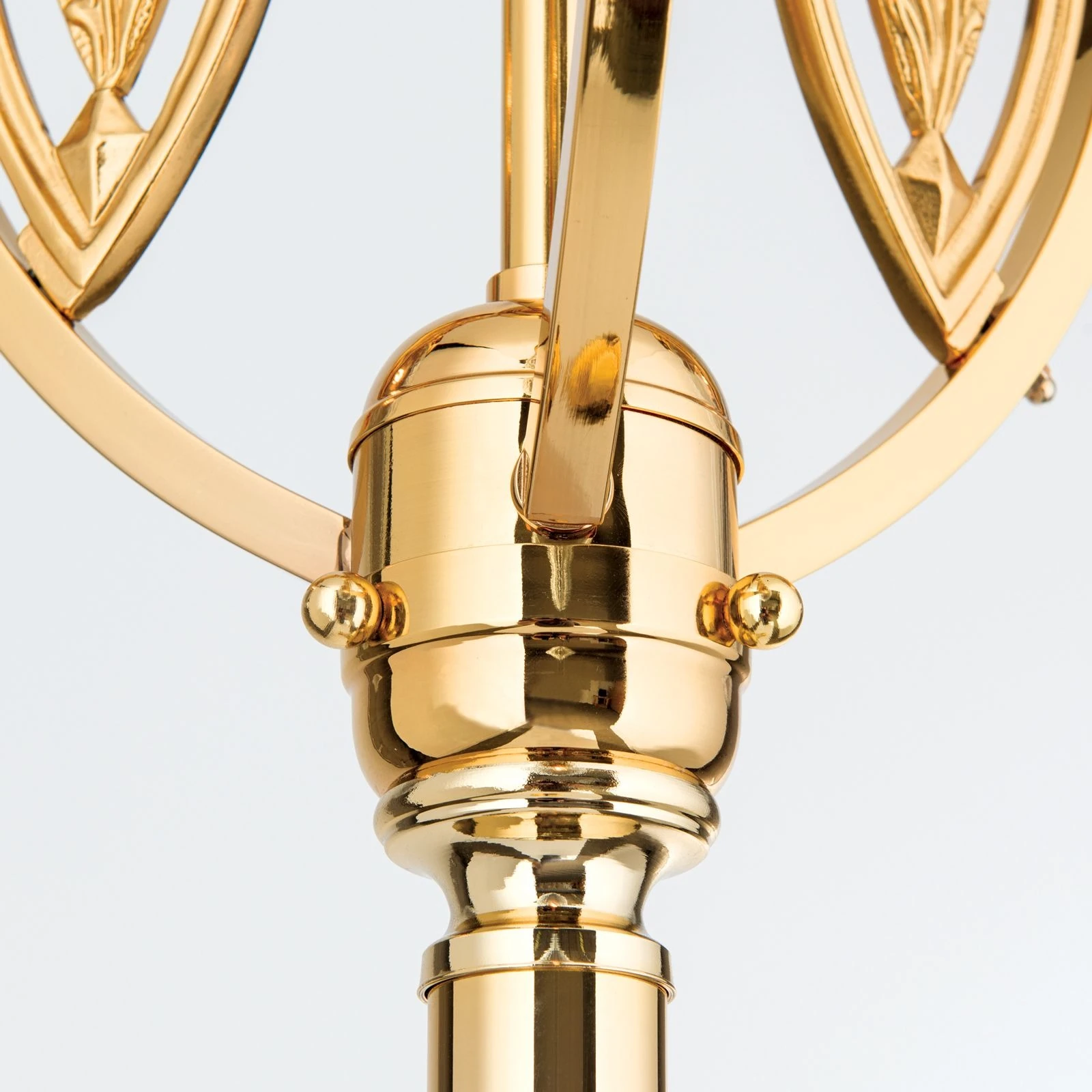 Podna lampa BUDAPEST, zlato, 3 izvora svetla, providno kristalno staklo - 5