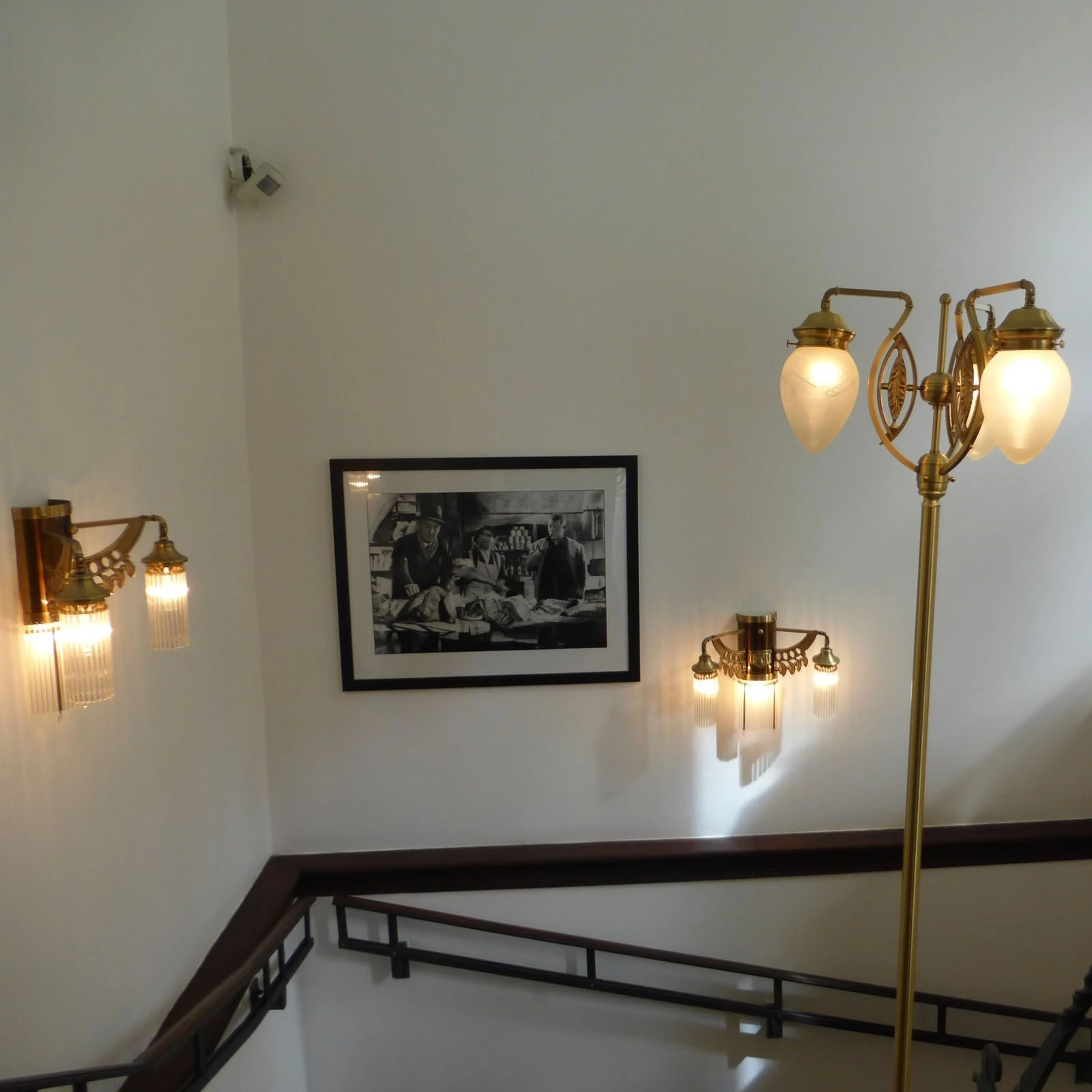 Podna lampa BUDAPEST, zlato, 3 izvora svetla, providno kristalno staklo - 9