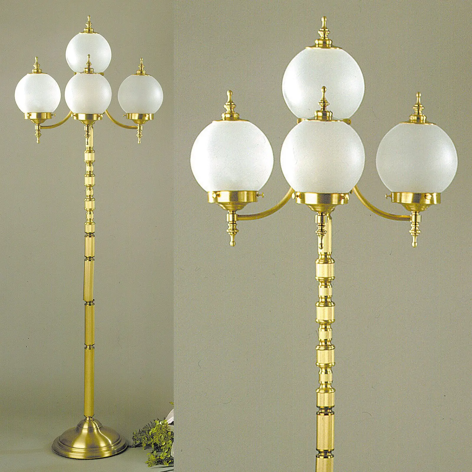 Podna lampa 1510 OBJEKTDESIGN, 5 izvora svetla, bronza - 4