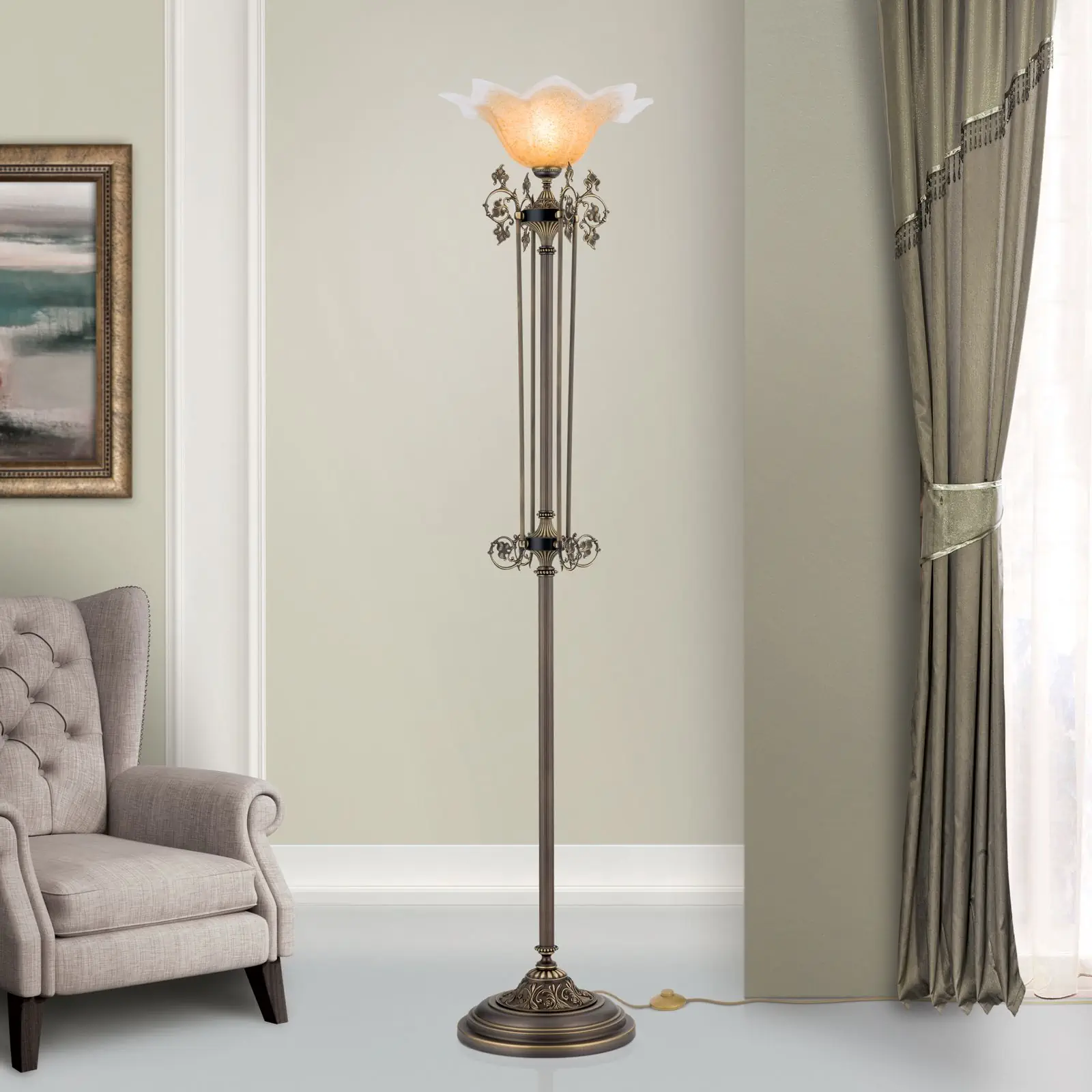 Podna lampa TOSCA, stara patina - 2