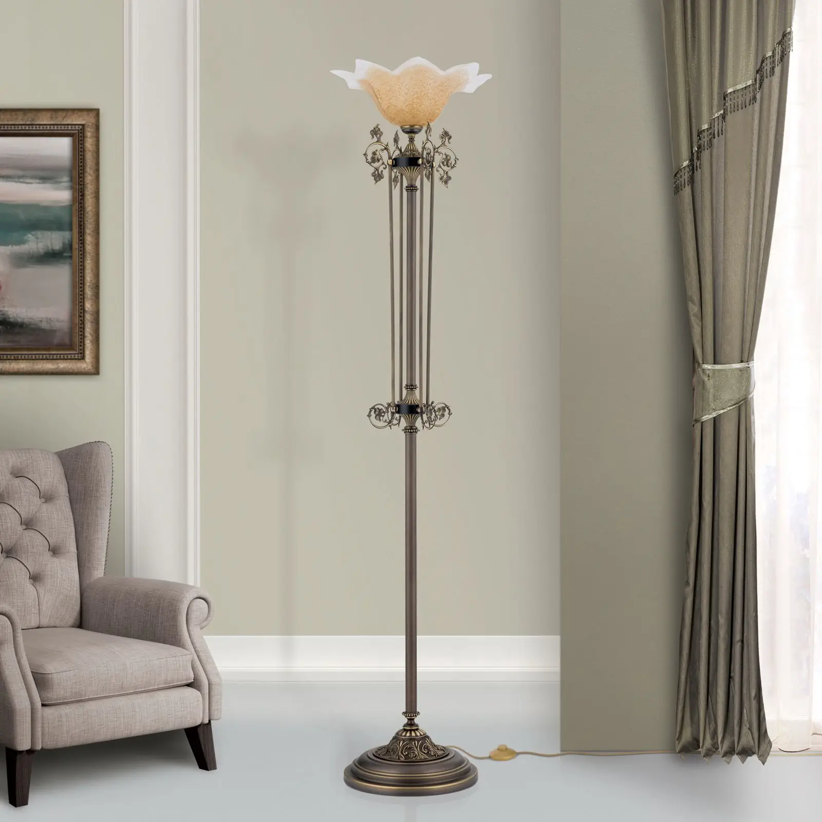 Podna lampa TOSCA, stara patina - 3