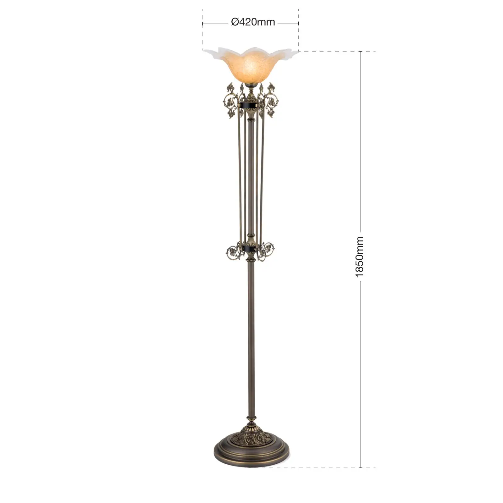 Podna lampa TOSCA, stara patina - 7