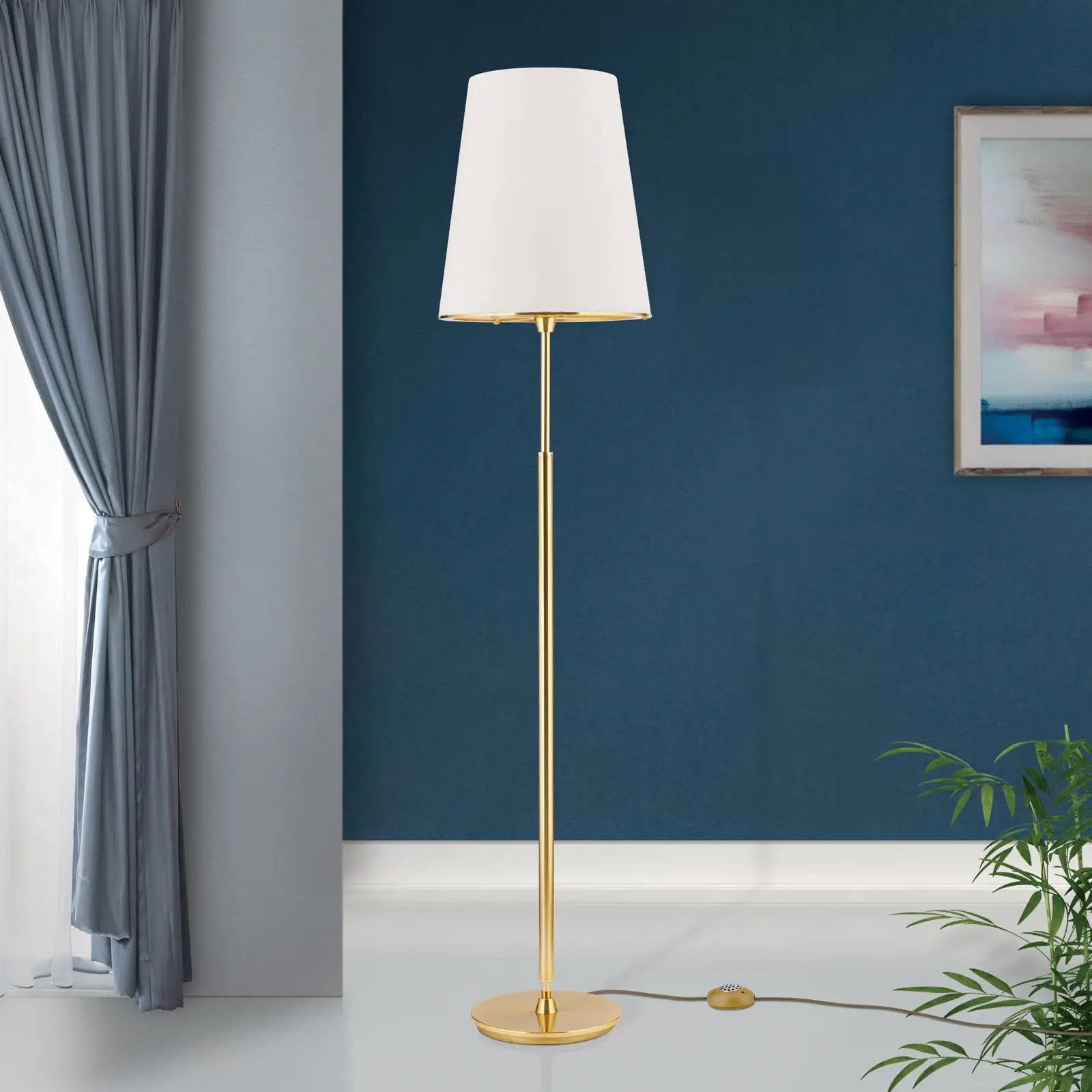 Podna lampa KONUS, mat zlatna - 3