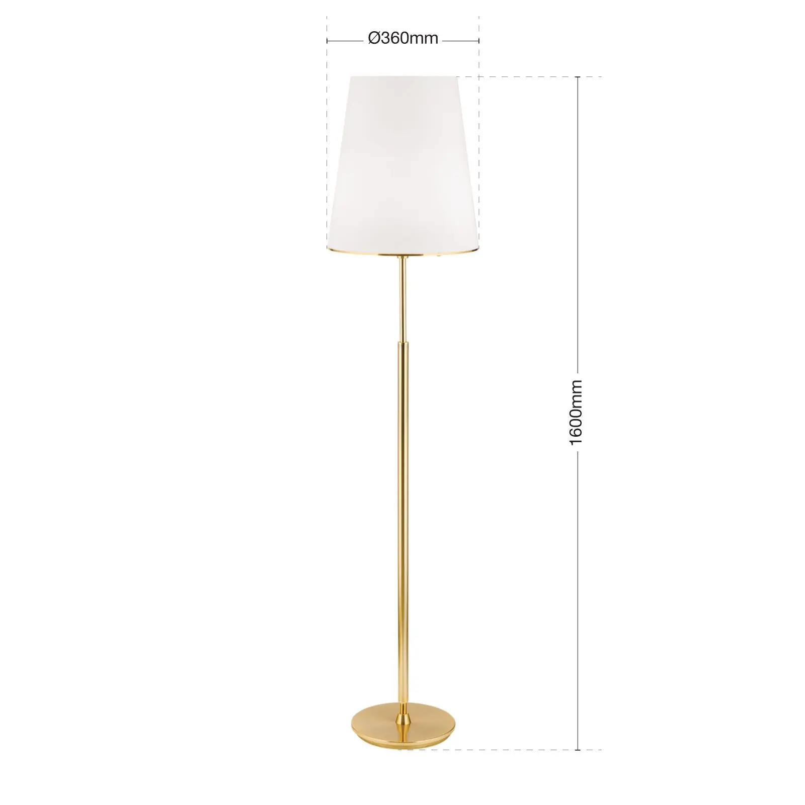 Podna lampa KONUS, mat zlatna - 7