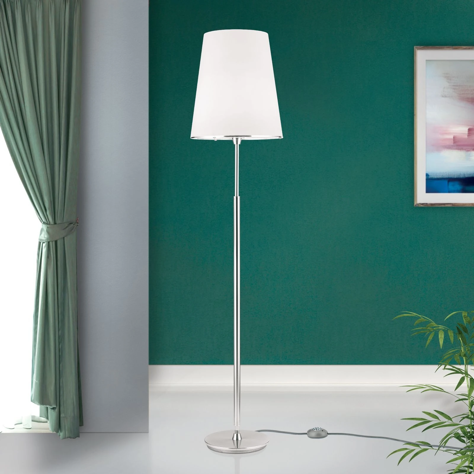 Podna lampa KONUS, saten hrom - 2