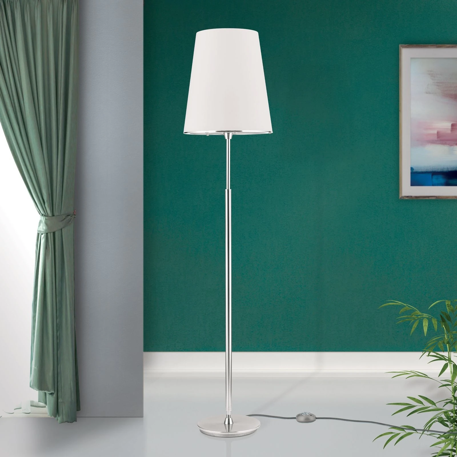 Podna lampa KONUS, saten hrom - 3