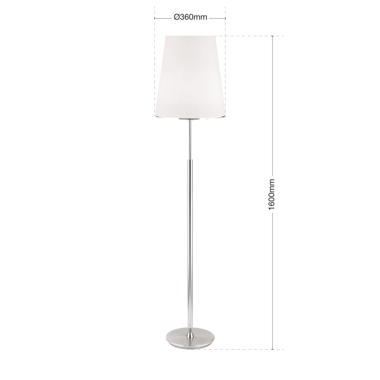 Podna lampa KONUS, saten hrom - 7