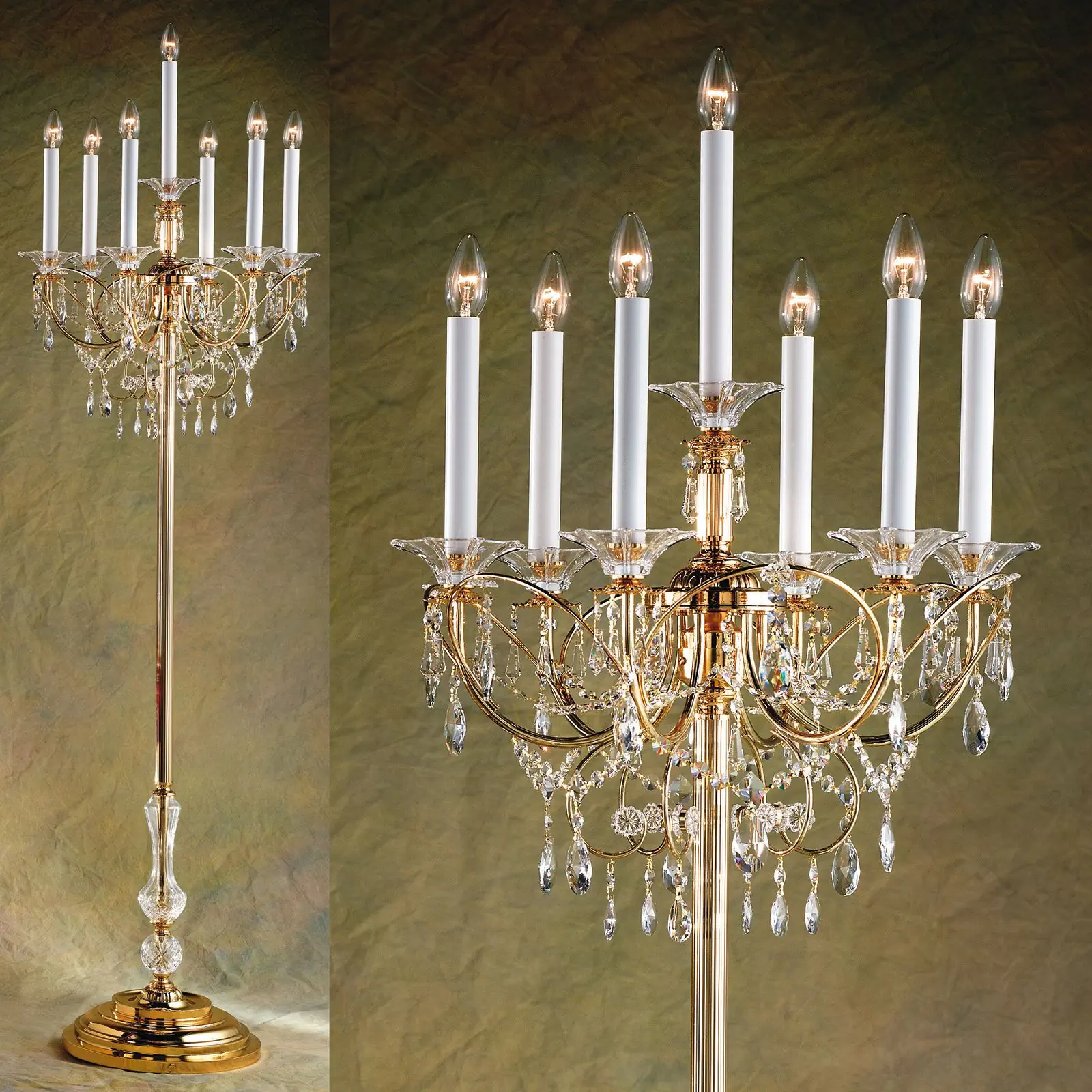 Podna lampa KATHARINA, zlatna - 4