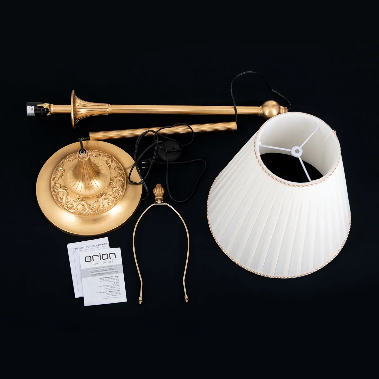 Podna lampa FONSA, antik zlatna - 8