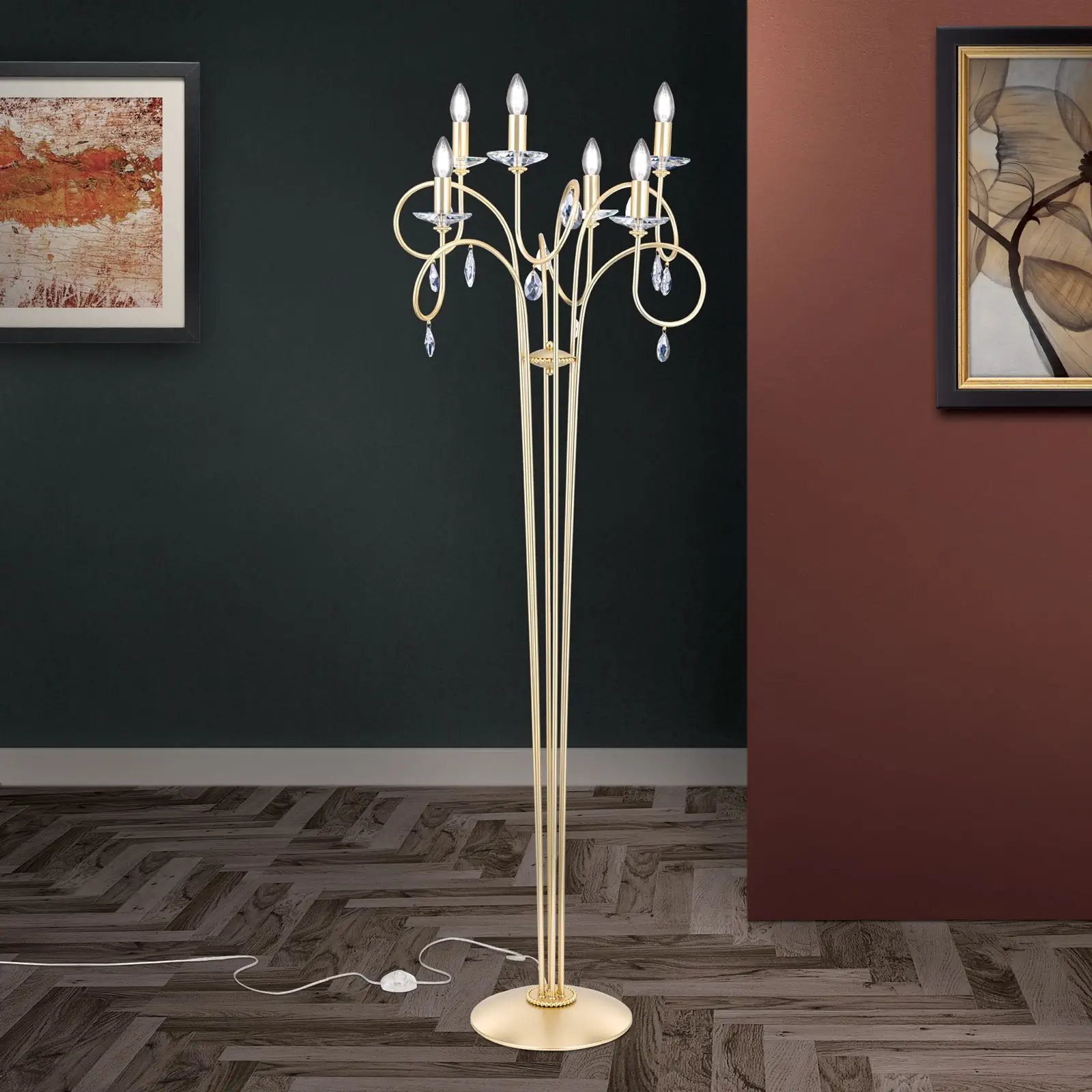 Podna lampa GIADA, mat zlatna - 2