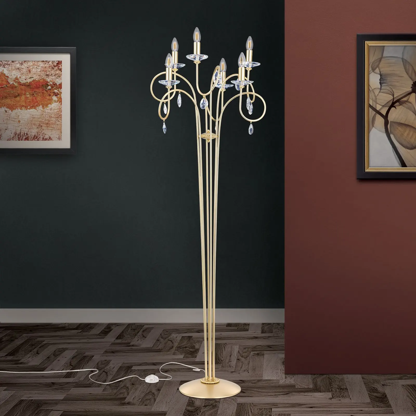 Podna lampa GIADA, mat zlatna - 3