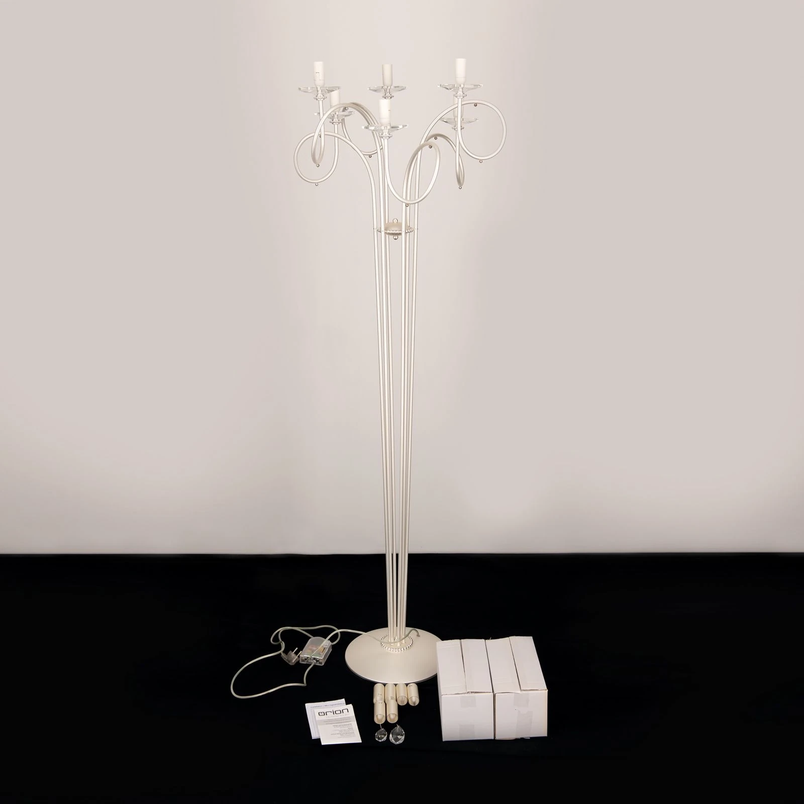 Podna lampa GIADA, 6 izvora svetla, srebro-mat završna obrada - 8