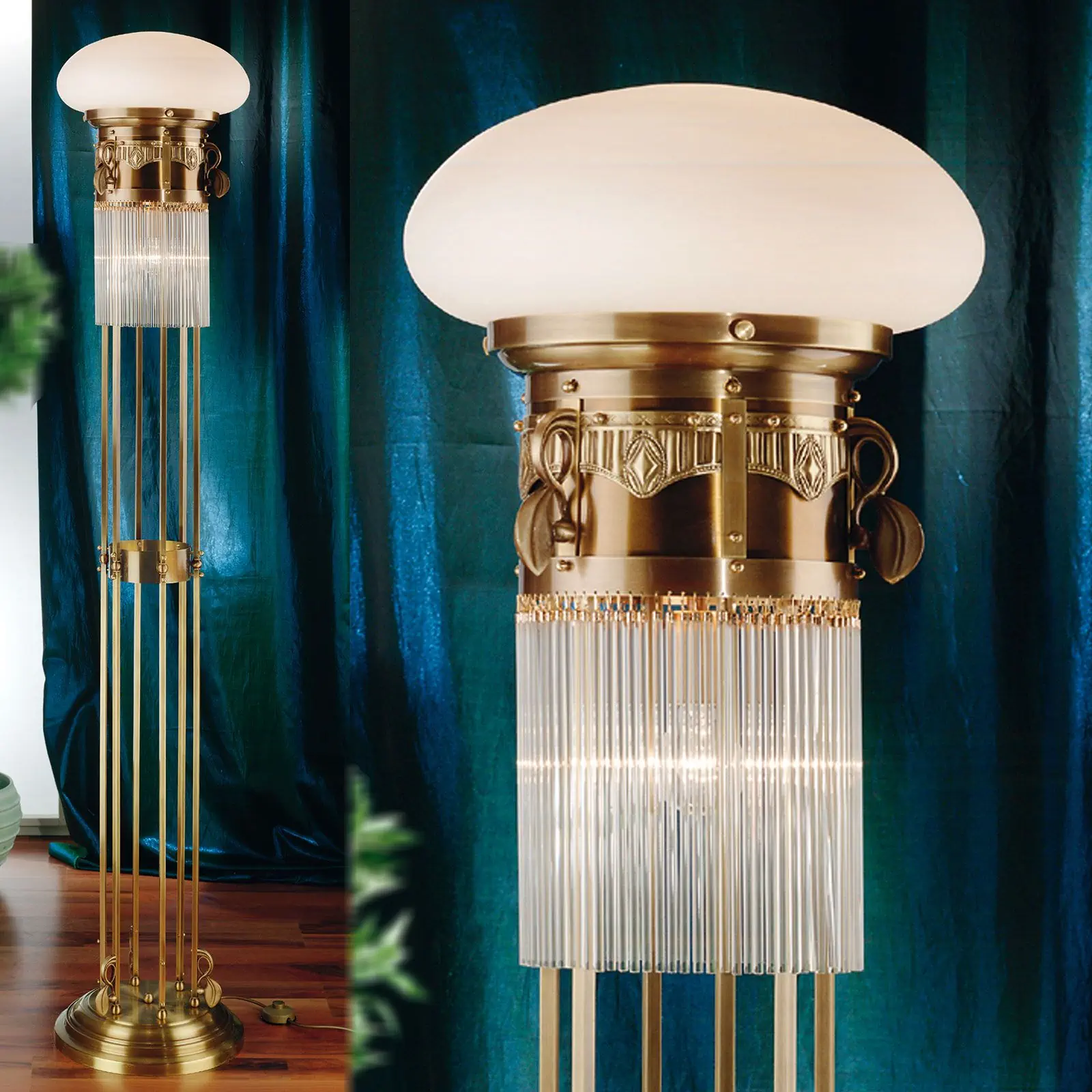 Podna lampa ADELE, stari mesing - 5