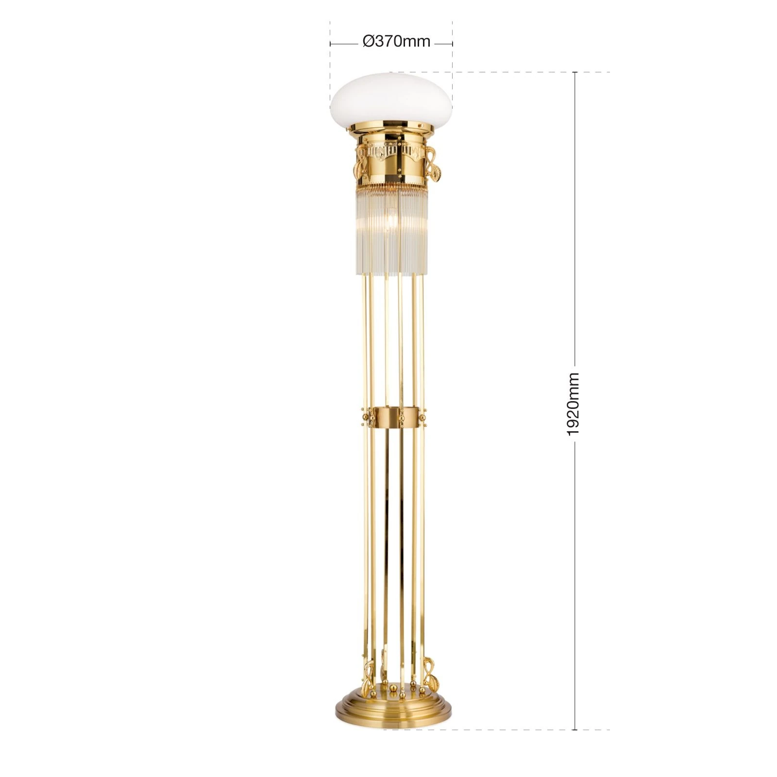 Podna lampa Adele, pozlaćena 24-karatnim zlatom - 7