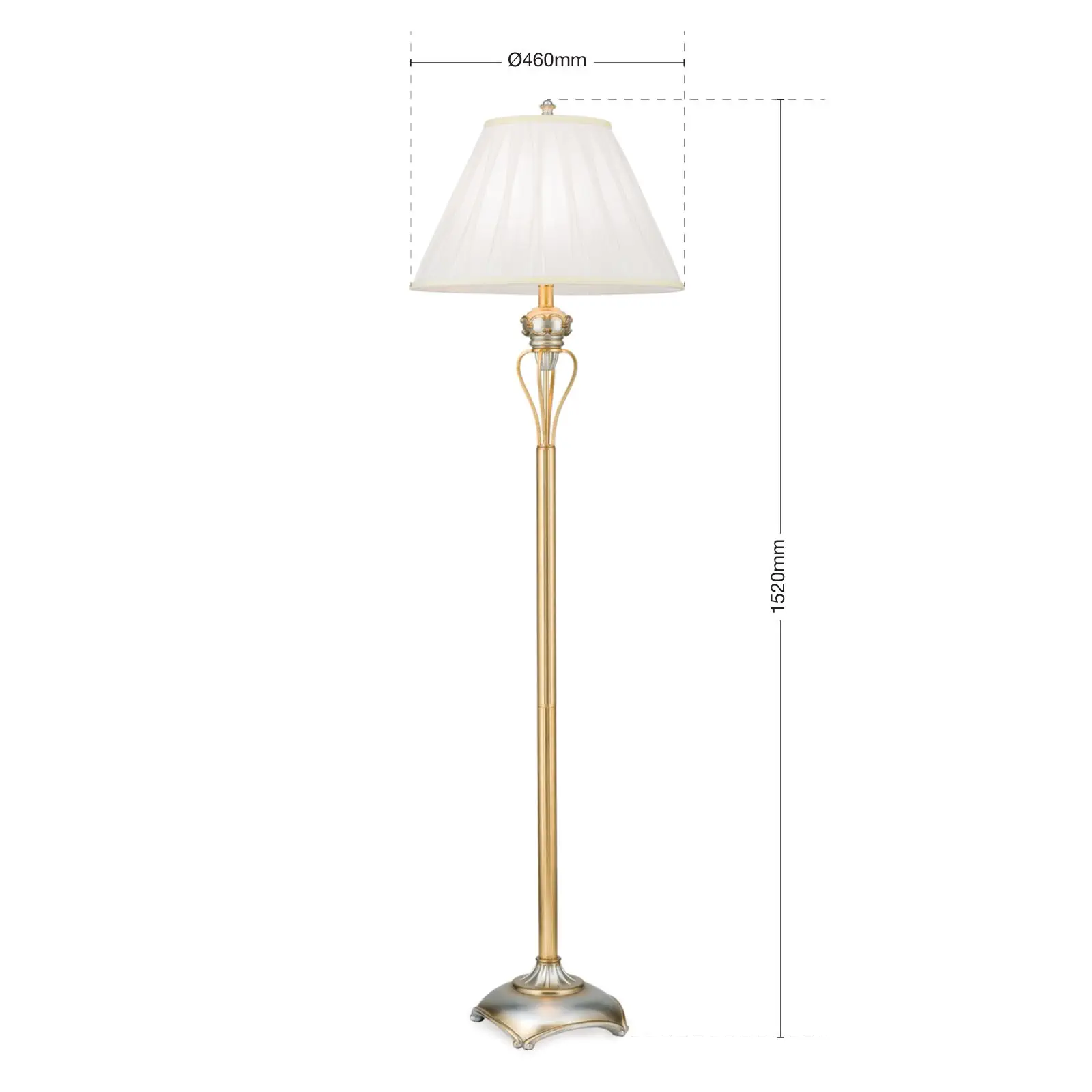 Podna lampa TIZIA, zlatna - 7