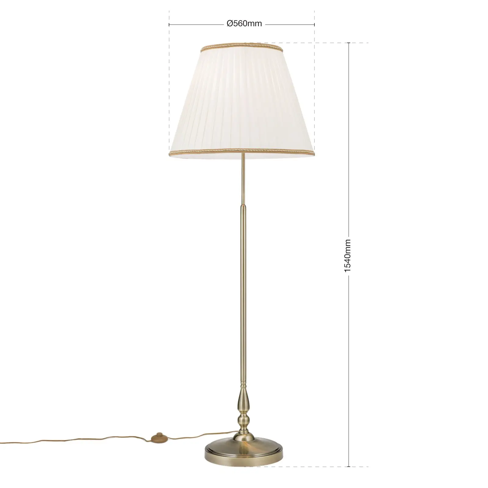 Podna lampa TONIA, 2 izvora svetla, patina - 7