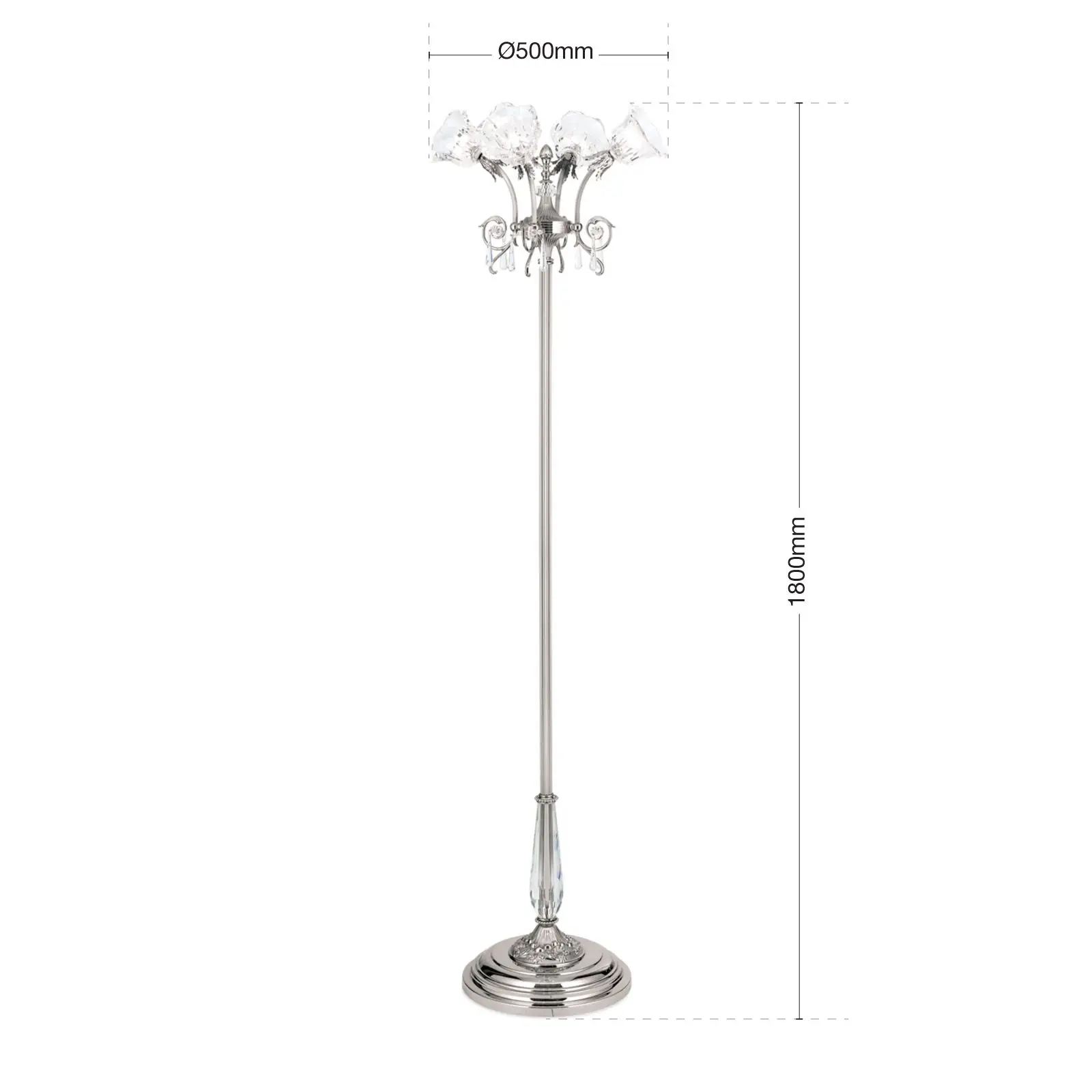 Podna lampa LA BOHEME, antik srebrna - 7