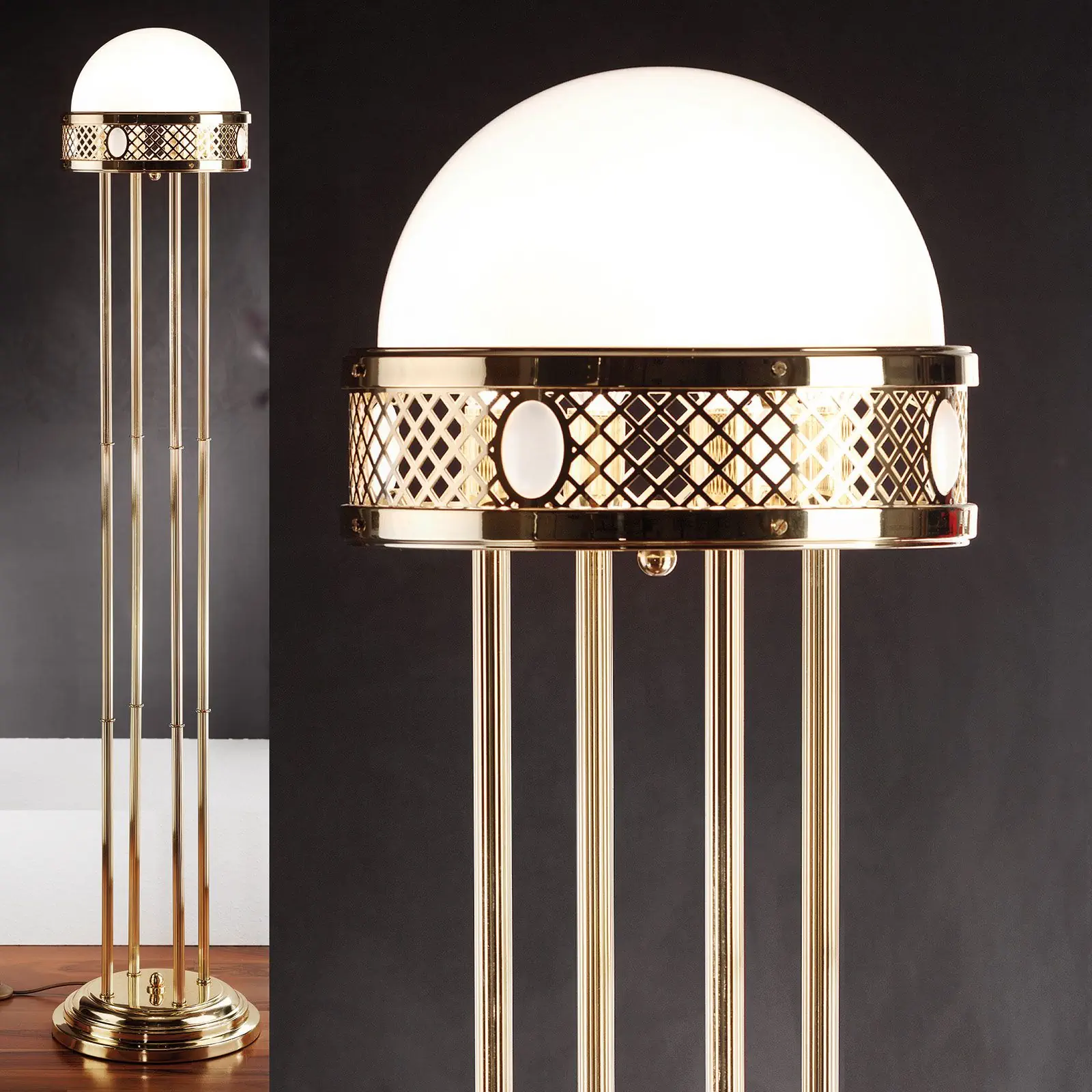 Podna lampa ALT WIEN, sjajni mesing - 5