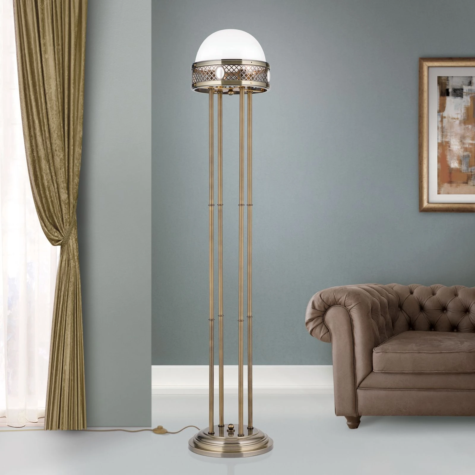 Podna lampa ALT WIEN, antik mesing - 2