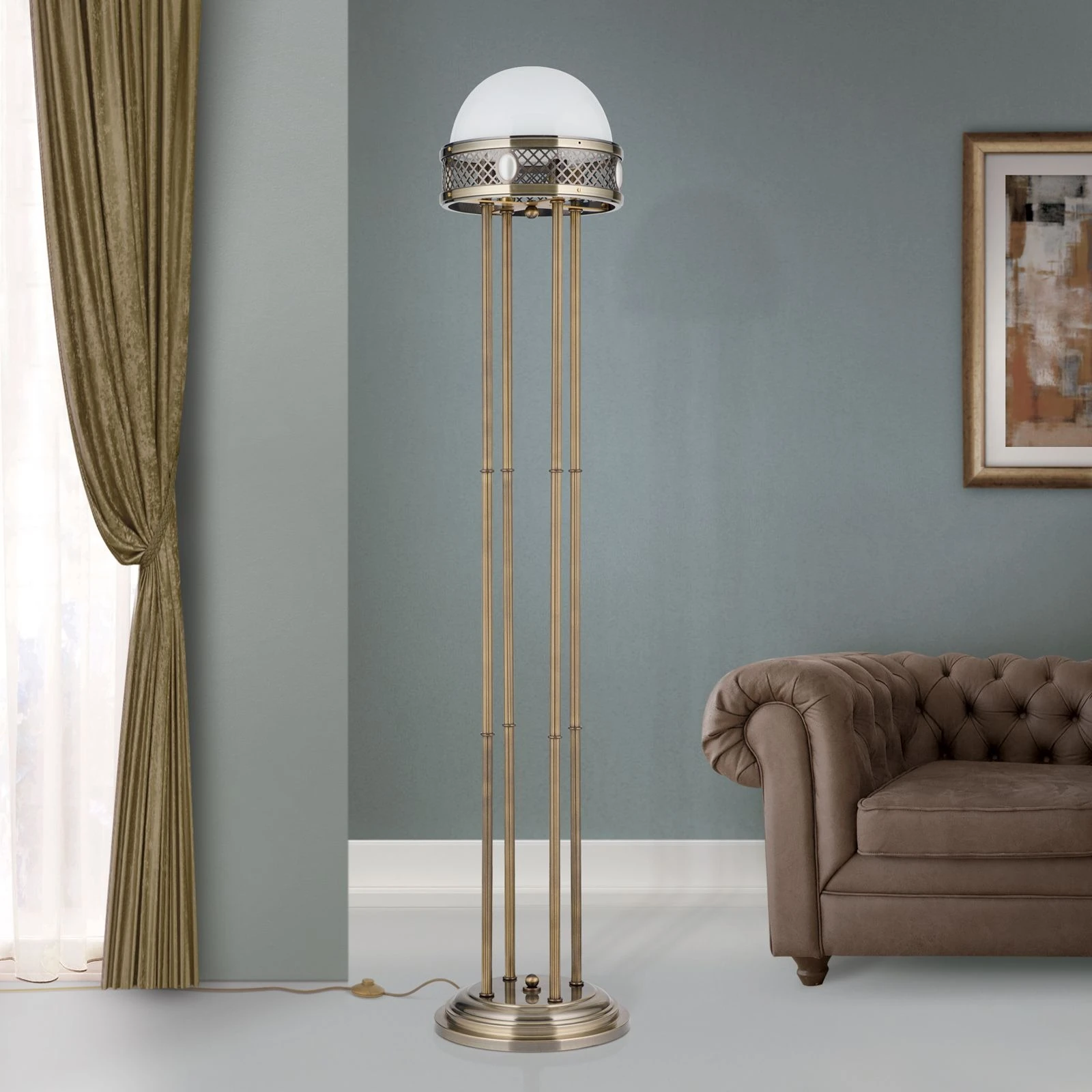 Podna lampa ALT WIEN, antik mesing - 3