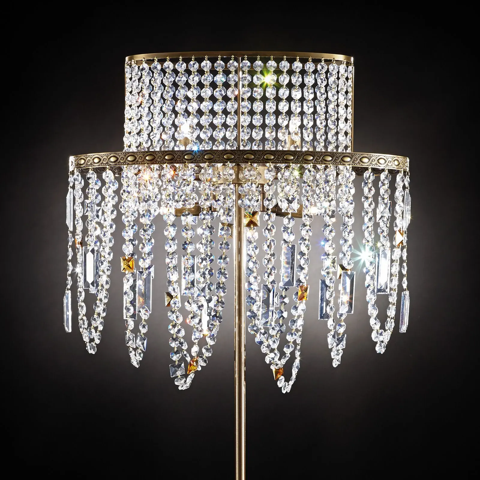 Podna lampa KRISTALLDESIGN, patina - 2