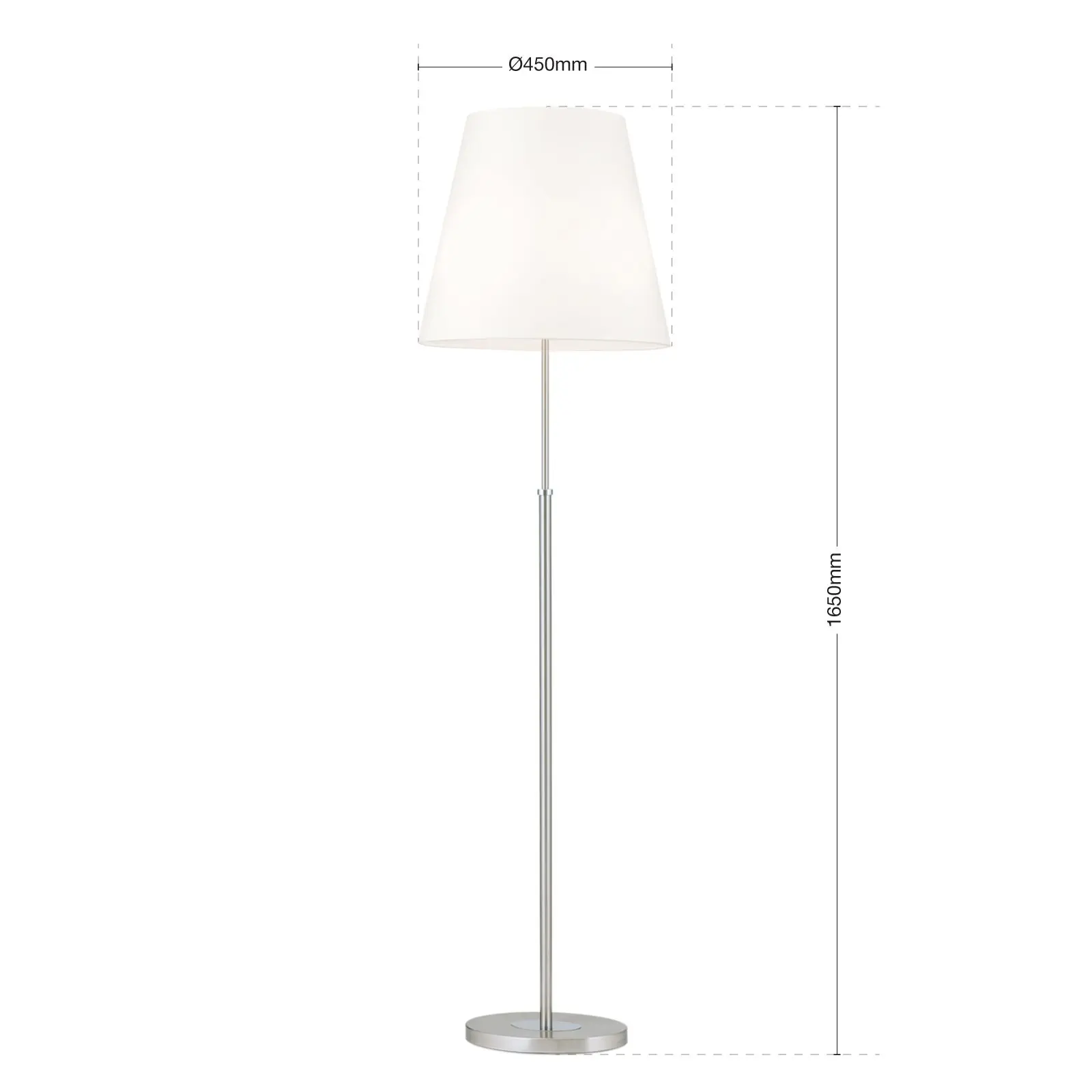 Podna lampa KARA, 2 izvora svetla, saten - 7