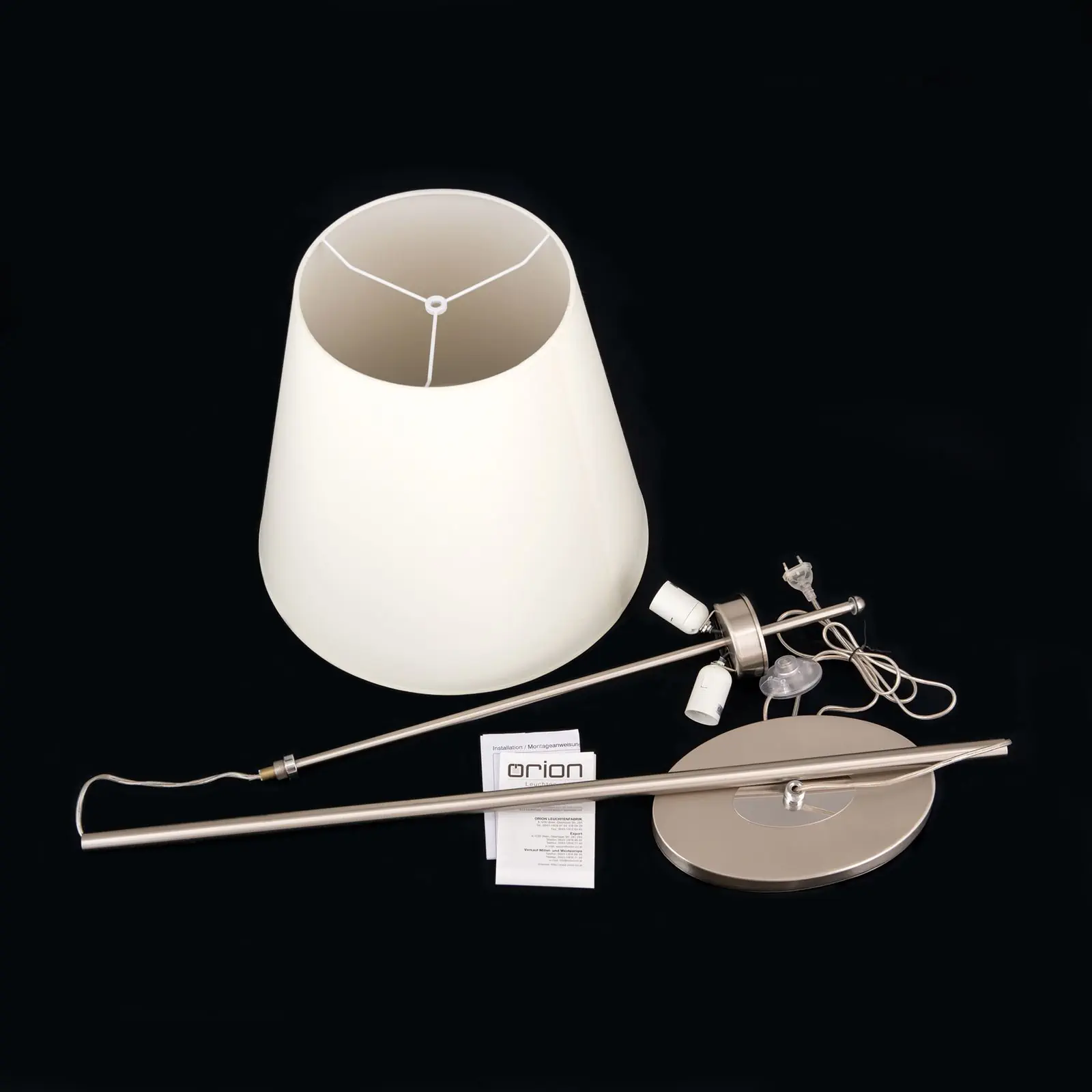 Podna lampa KARA, 2 izvora svetla, saten - 8