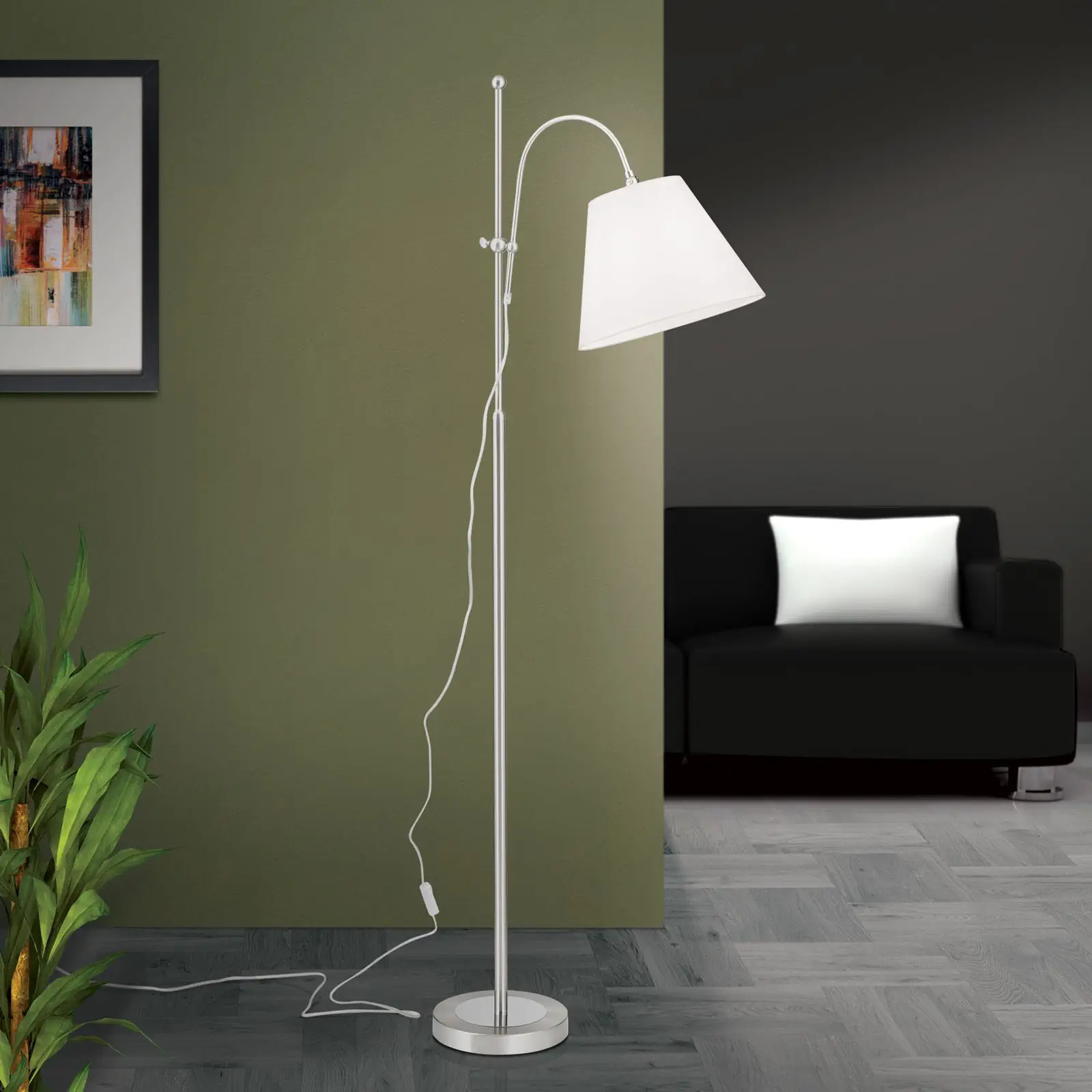 Podna lampa KARA, 1 izvor svetla, saten - 2