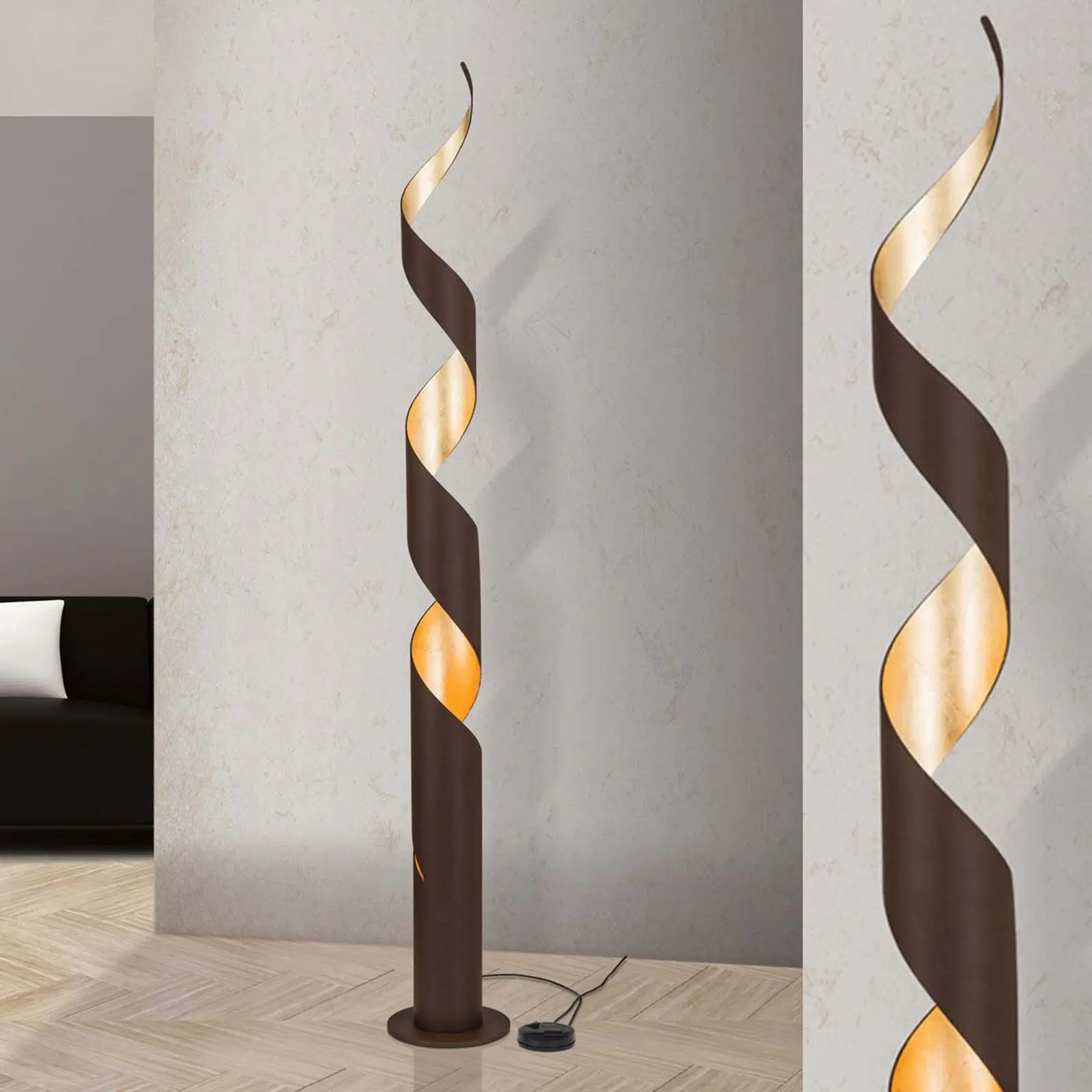 Podna lampa ELIANO, antik zlatna