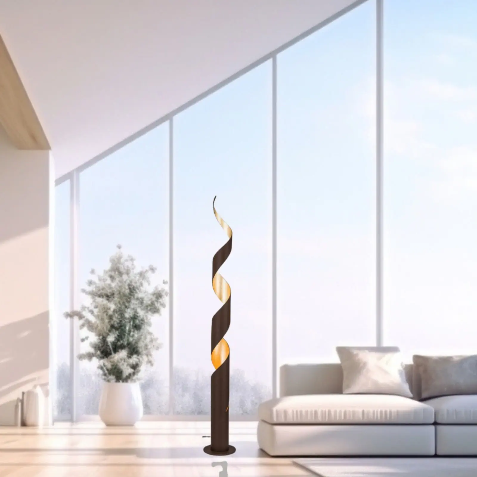 Podna lampa ELIANO, antik zlatna - 6