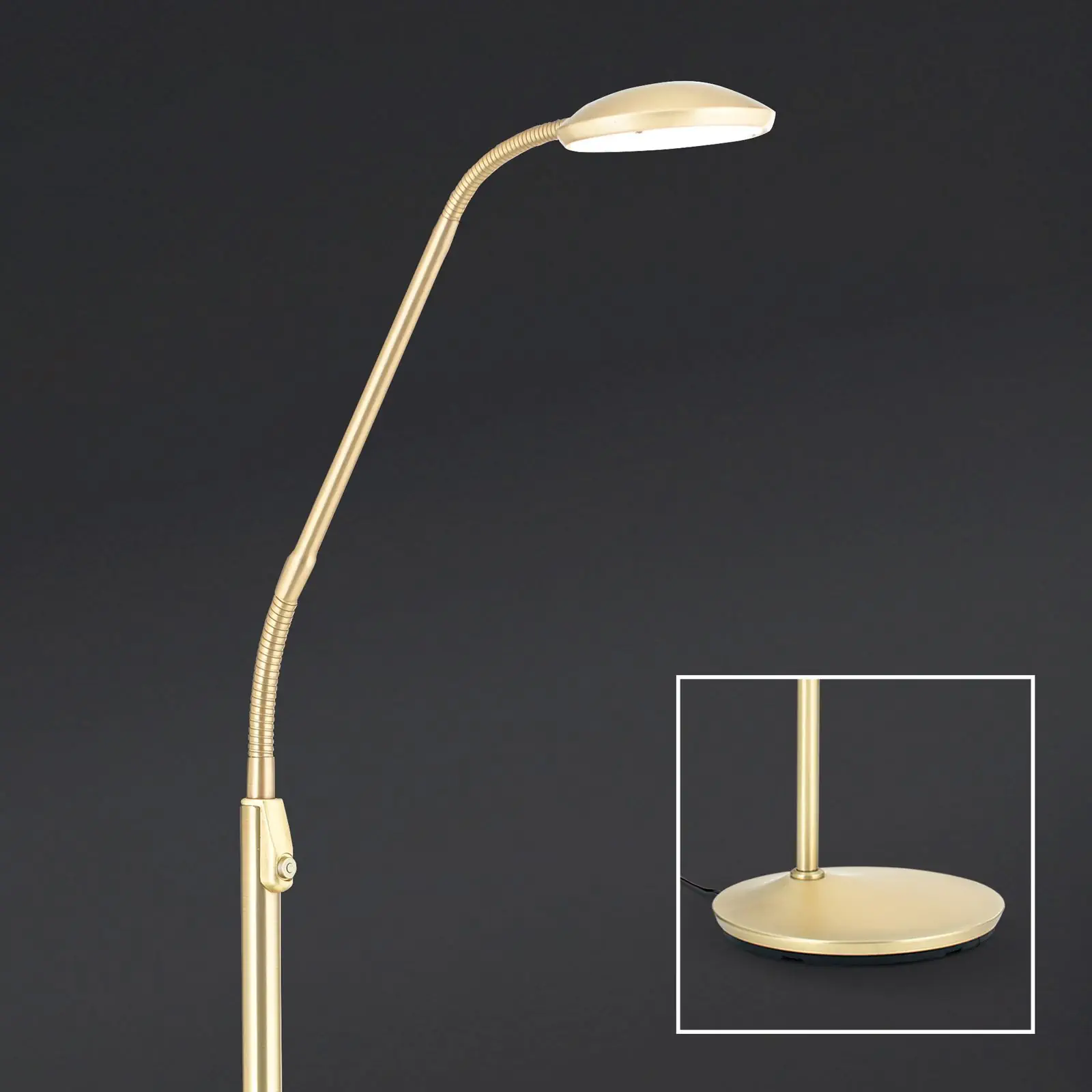 LED podna lampa COBRA, mesing mat - 2