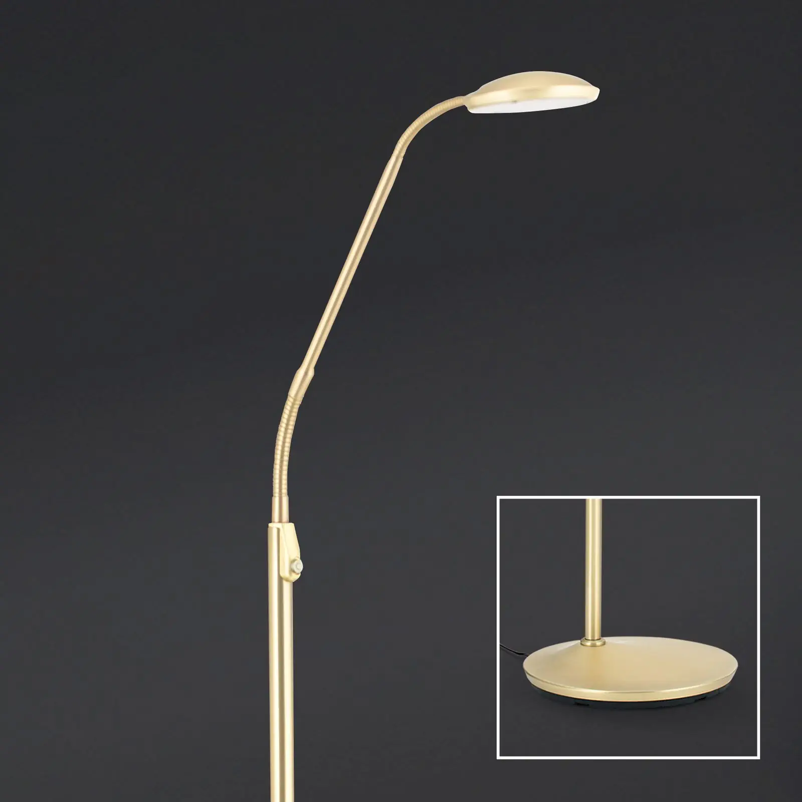 LED podna lampa COBRA, mesing mat - 3