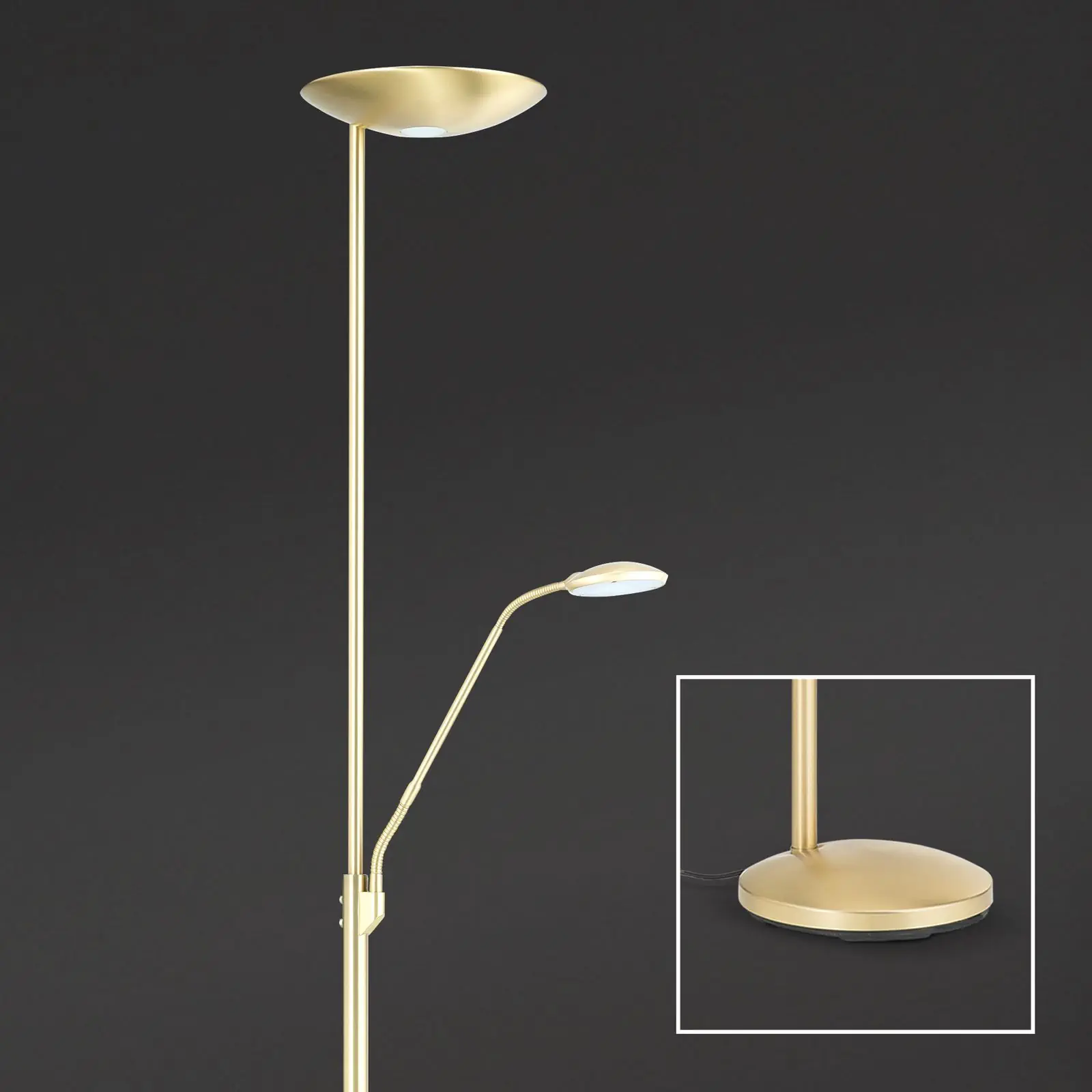 LED podna lampa sa plafonskim reflektorom COBRA, mesing - 3