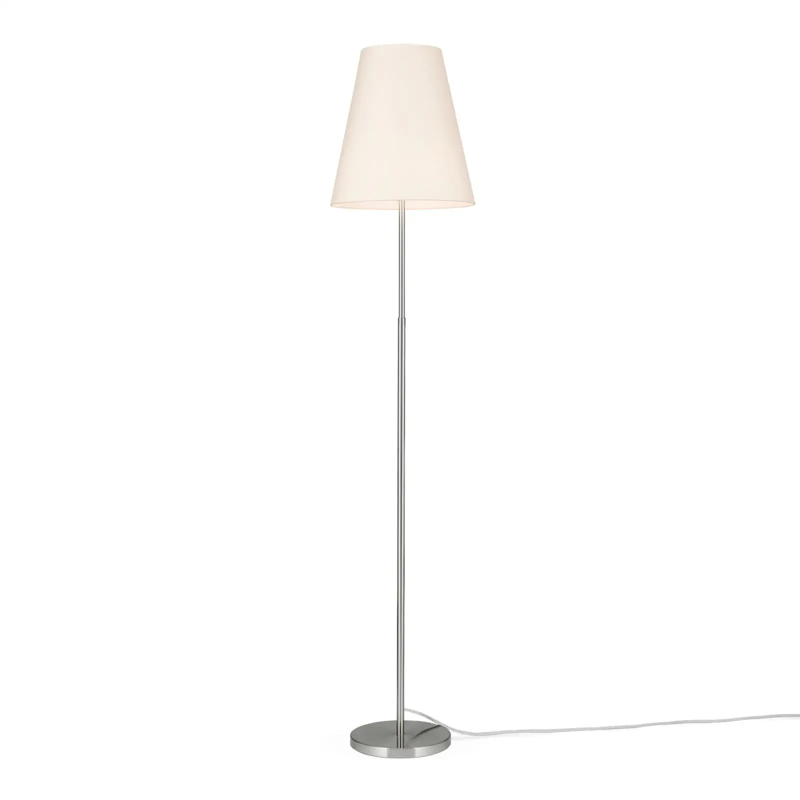 Podna lampa SHADE, saten, podesiva po visini, sa konusnim belim abažurom - 4