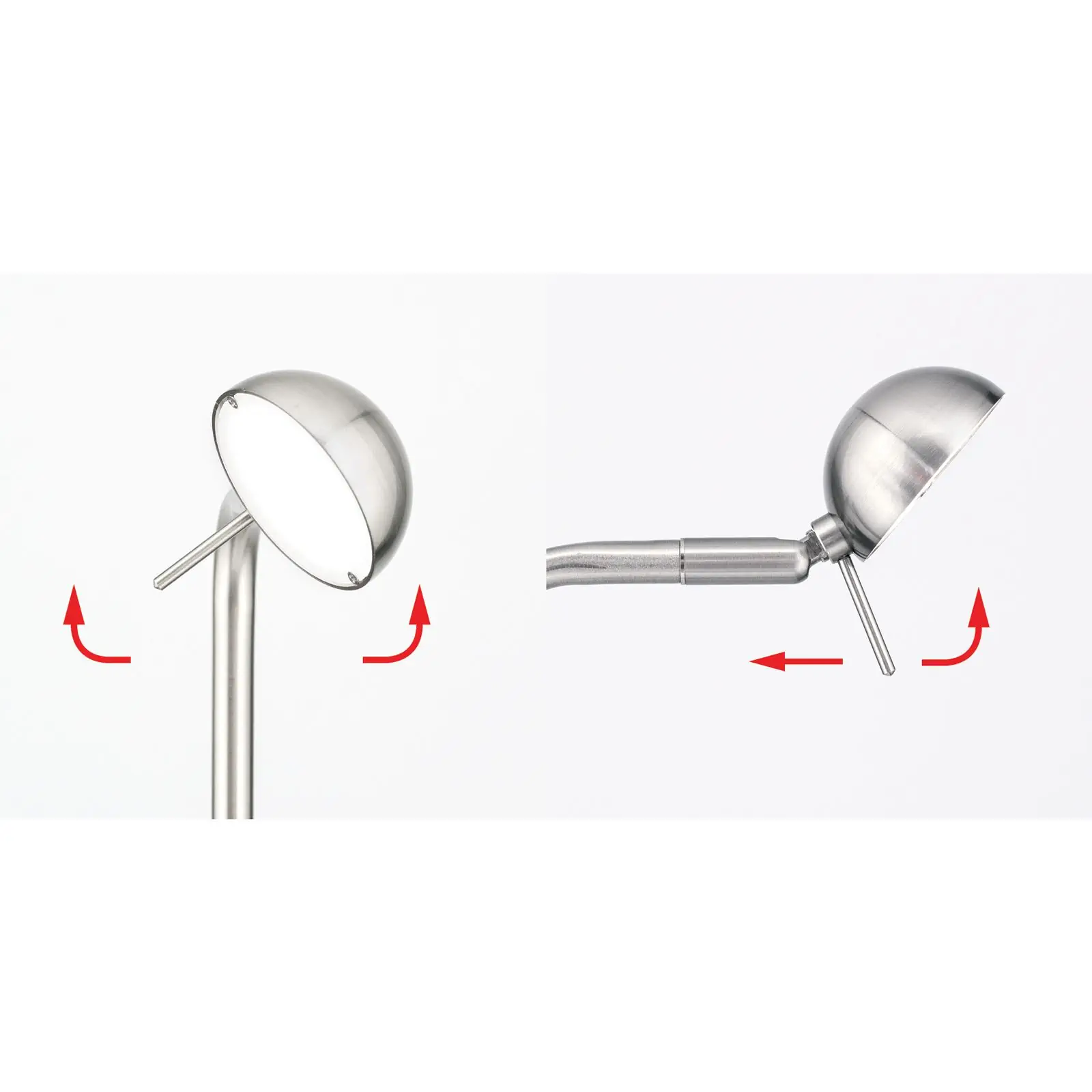 LED podna lampa STUDENT sa pomičnom glavom, saten - 5