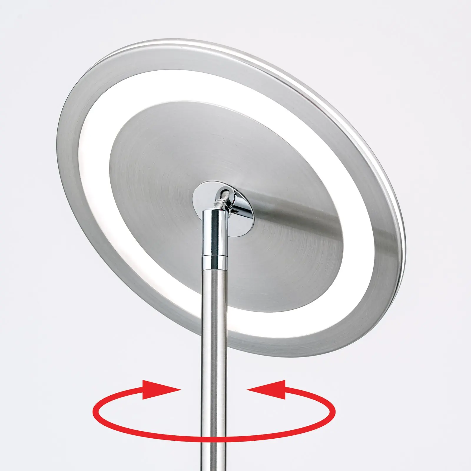 LED podna lampa OSCAR sa nožnim dimerom, saten - 5