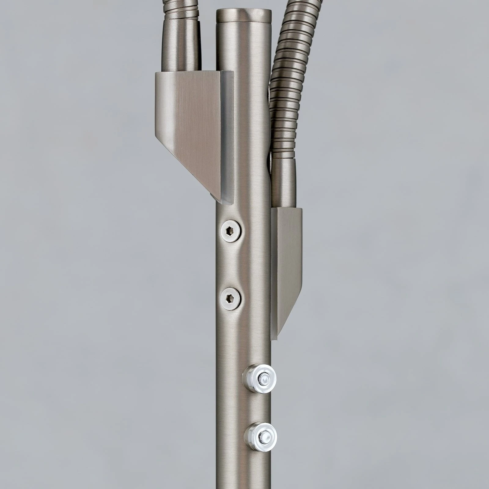 LED podna lampa COBRA, sa 2 izvora svetla, saten hrom - 7