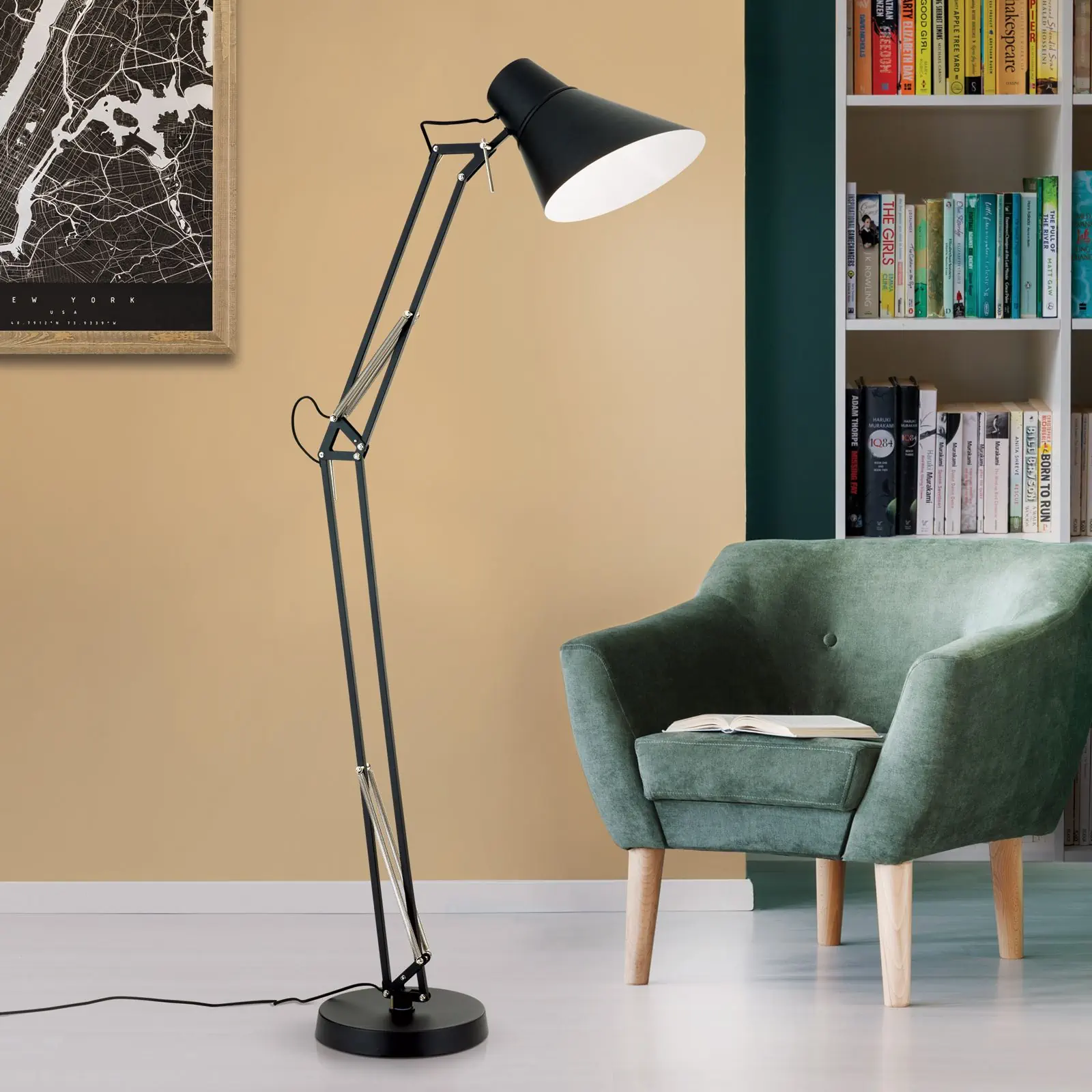 Podna lampa BACHELOR, crna - 2