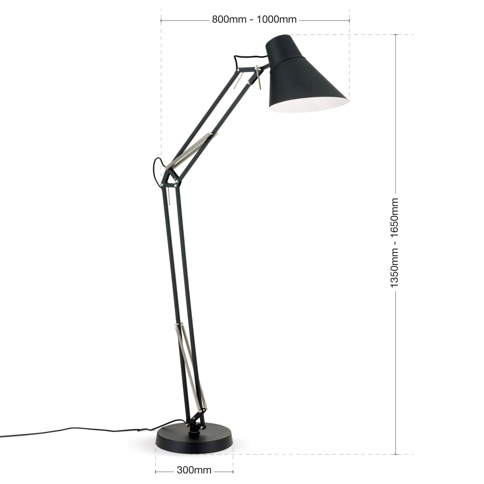 Podna lampa BACHELOR, crna - 7